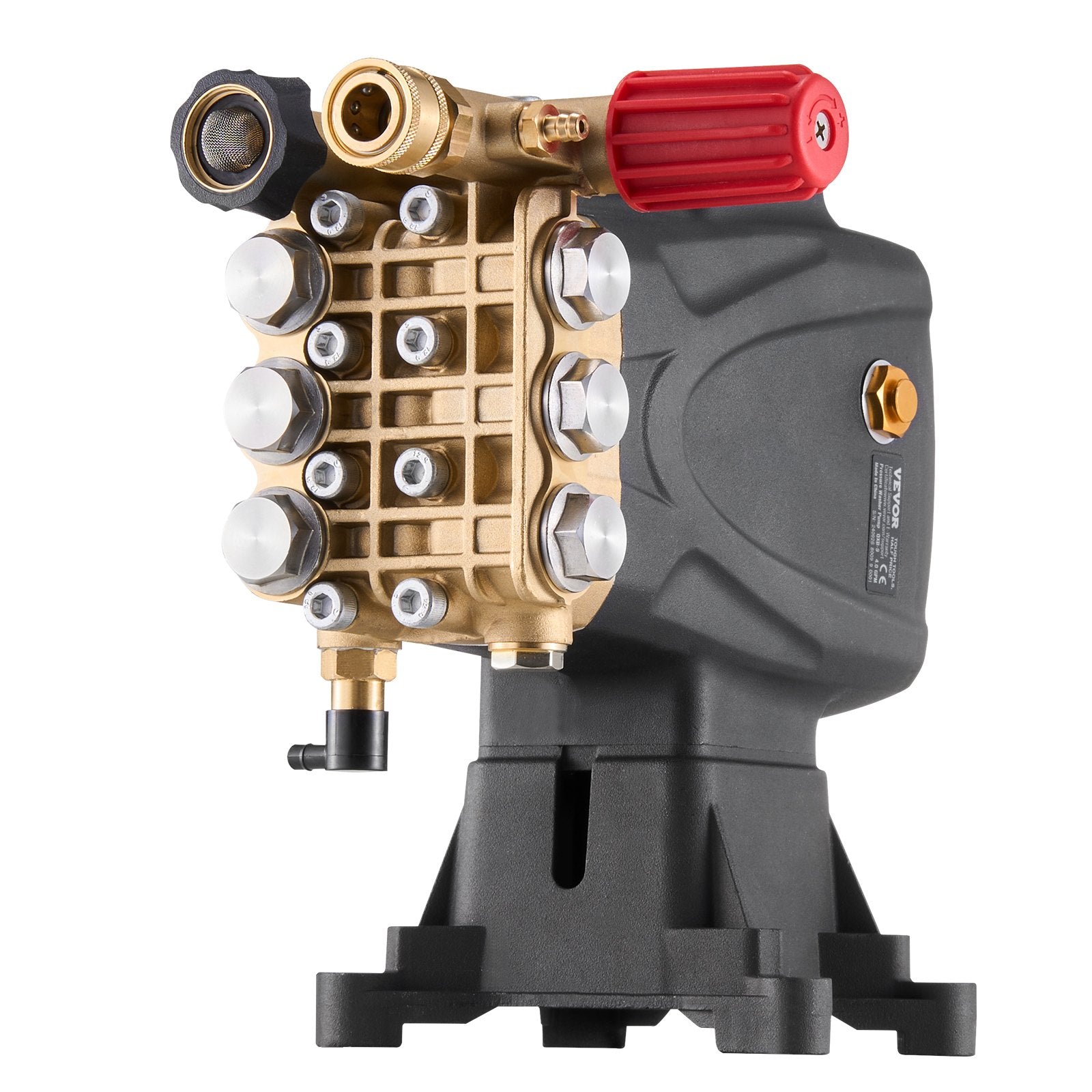 VEVOR Pressure Washer Pump, 1" Shaft Horizontal Triplex Plunger, 4000 PSI, 4.0GPM, Replacement Power Washer Pumps Kit with Hardware, Compatible with Simpson MorFlex 40224, 40225, 40226, Santoprene
