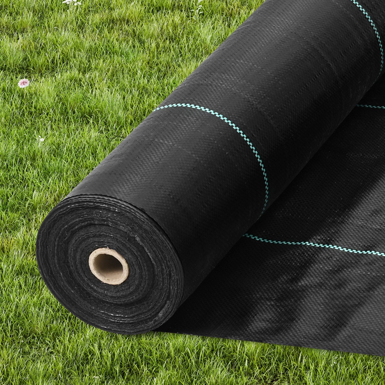 VEVOR 13FTx108FT Premium Heavy Duty Weed Barrier Landscape Fabric, 5OZ Woven Geotextile Fabric Under Gravel, High Permeability for Weed Blocker Weed Mat, Driveway Fabric, Weed Control Garden Cloth