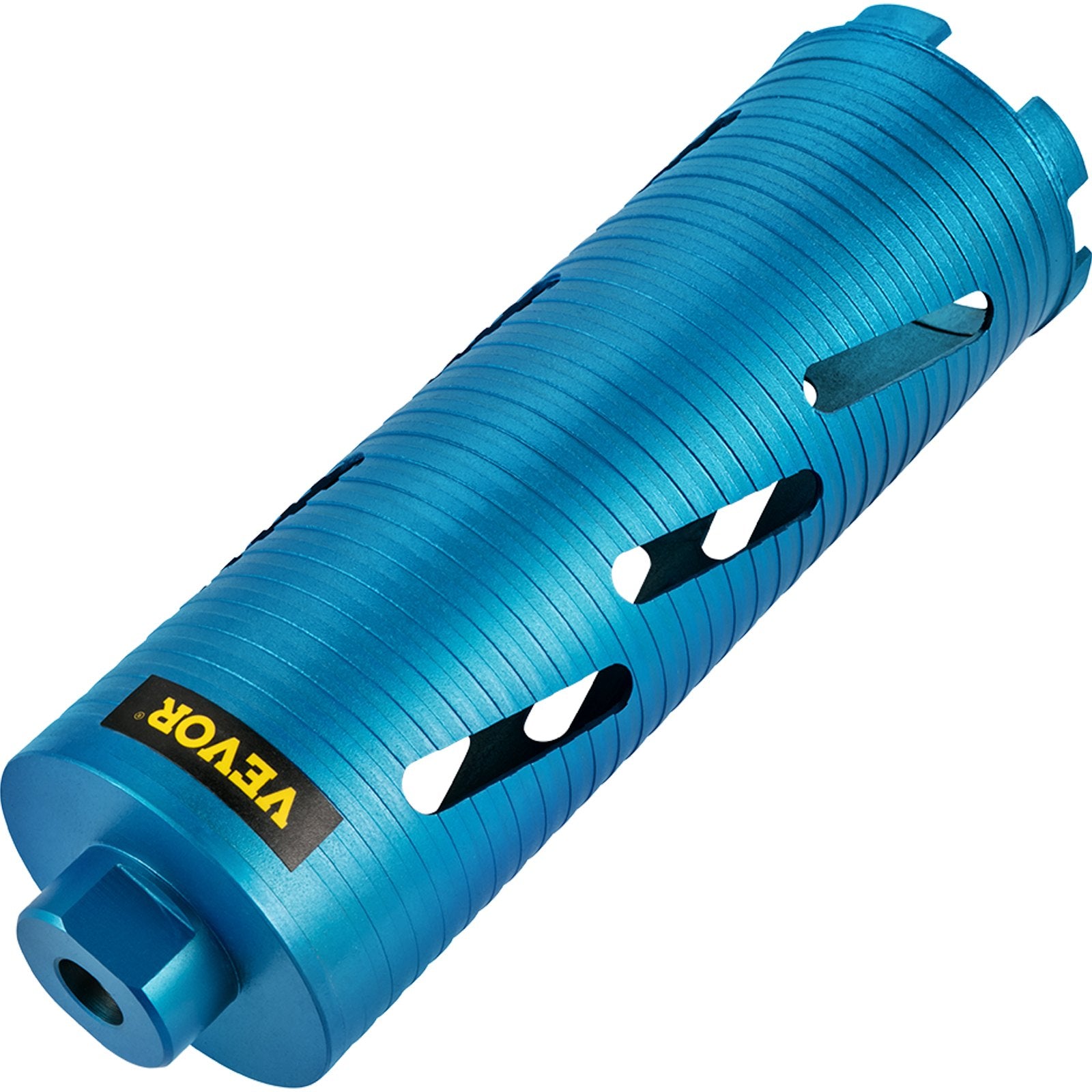 VEVOR Dry Core Drill Bit, 88.9 mm Diameter 11 Threaded, 241.3mm Depth Diamond Coring Bore Tool with a Pilot Bit & Blade, Masonry Hole Saw Bits for Hard Concrete Brick
