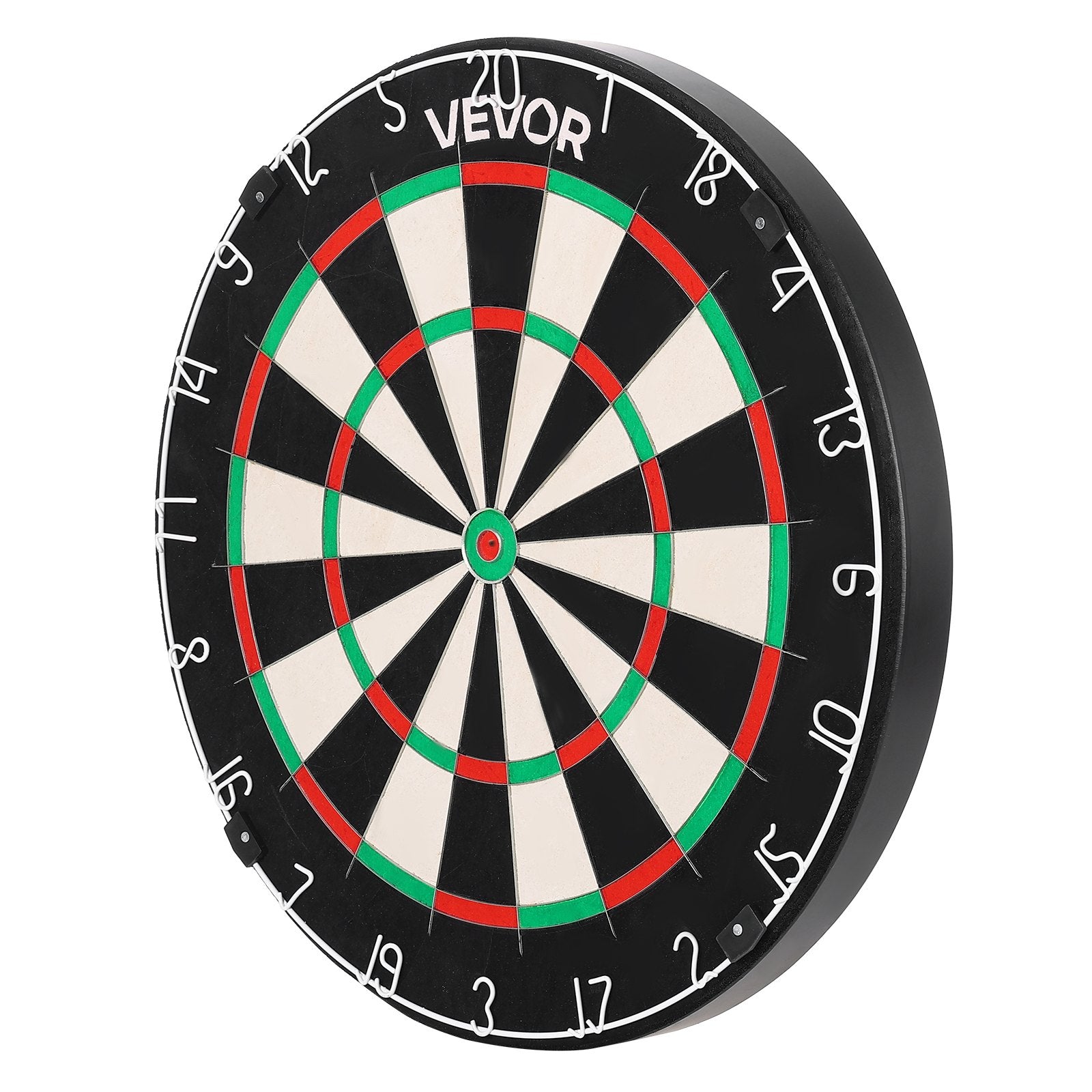 VEVOR Dart Board, High-Grade Self-Healing Sisal Fiber Dartboard with Staple-Free Bullseye, Blade Wire & Rotating Number Ring, 450mm Professional Dartboard for Home Party Game Room (Darts Not Included)