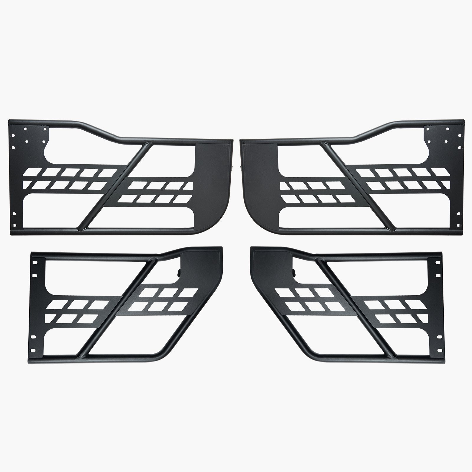 VEVOR Jeep Tube Doors, 4-Door, Hunting Style Jeep Tubular Door with Heavy-Duty Hinges & OE Latch, Jeep Doors with Rubber Pads & Toughened Steel Tube, Fit for 2007-2018 Jeep Wrangler JK