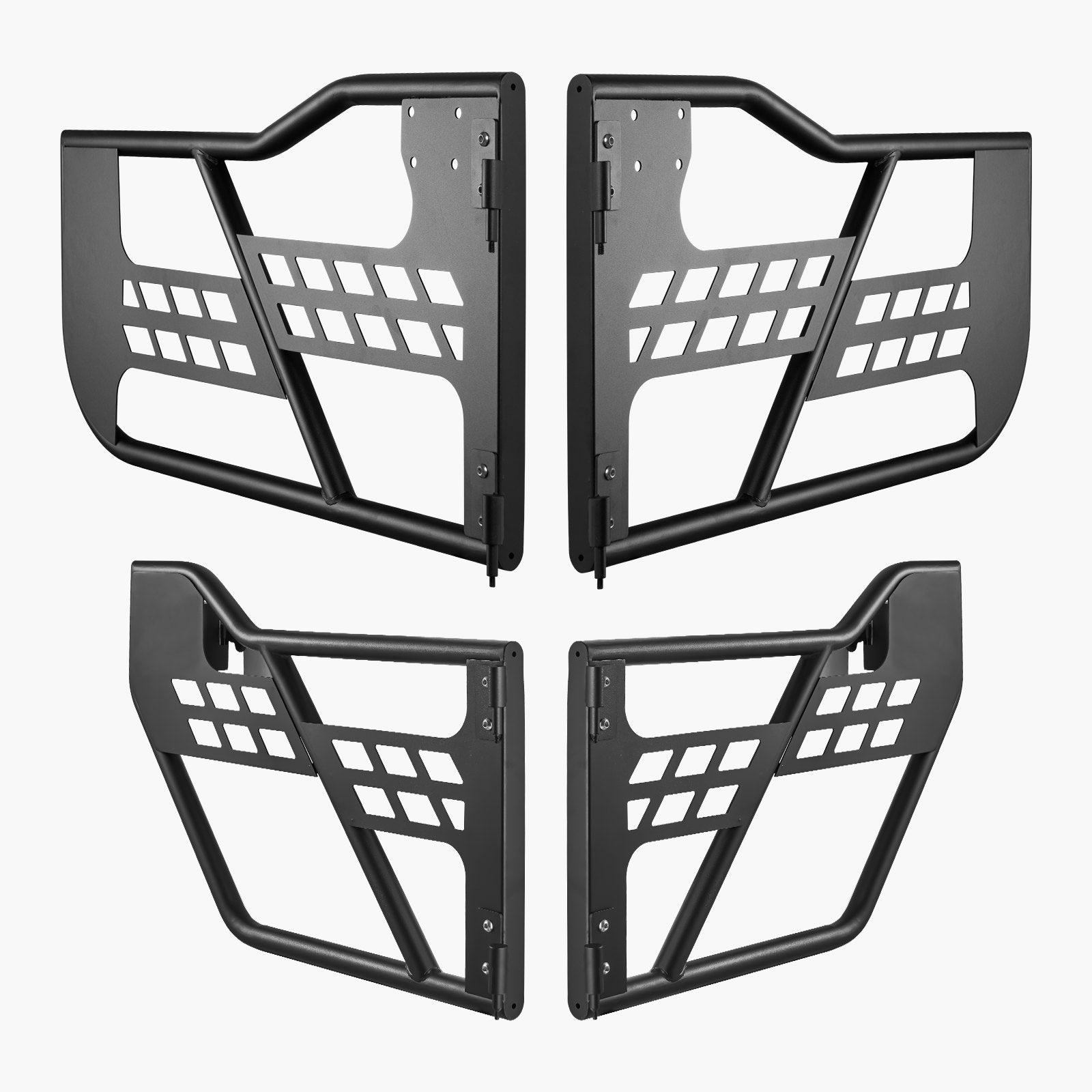 VEVOR Jeep Tube Doors, 4-Door, Hunting Style Jeep Tubular Door with Heavy-Duty Hinges & OE Latch, Jeep Doors with Rubber Pads, Fit for 2018-2024 Jeep Wrangler JL & 2020-2024 Jeep Gladiator JT