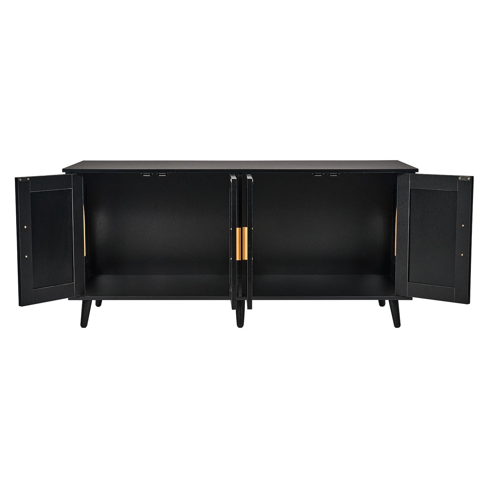 VEVOR Cat Litter Box Enclosure Wooden Litter Box Furniture Hidden 2 Rooms Black