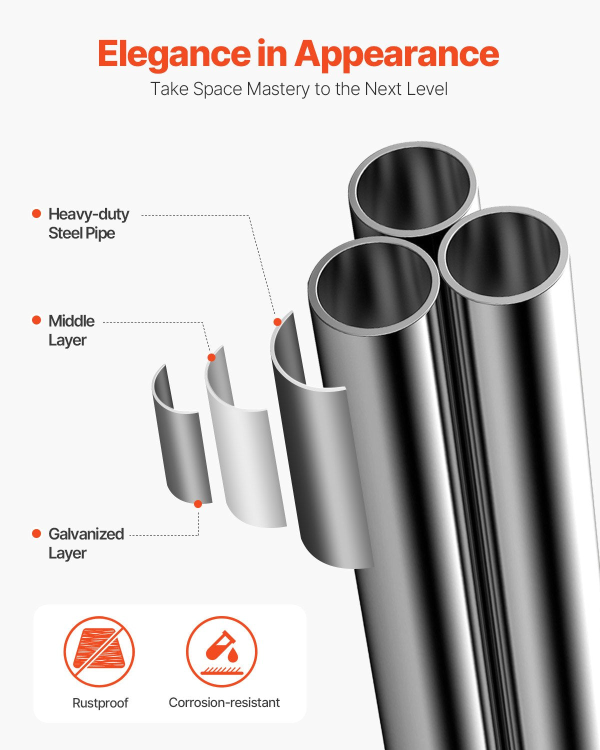 VEVOR Metal Chicken Coop 9.8x19.6x6.5 ft Walk-in Chicken Run with Cover Spire Roof