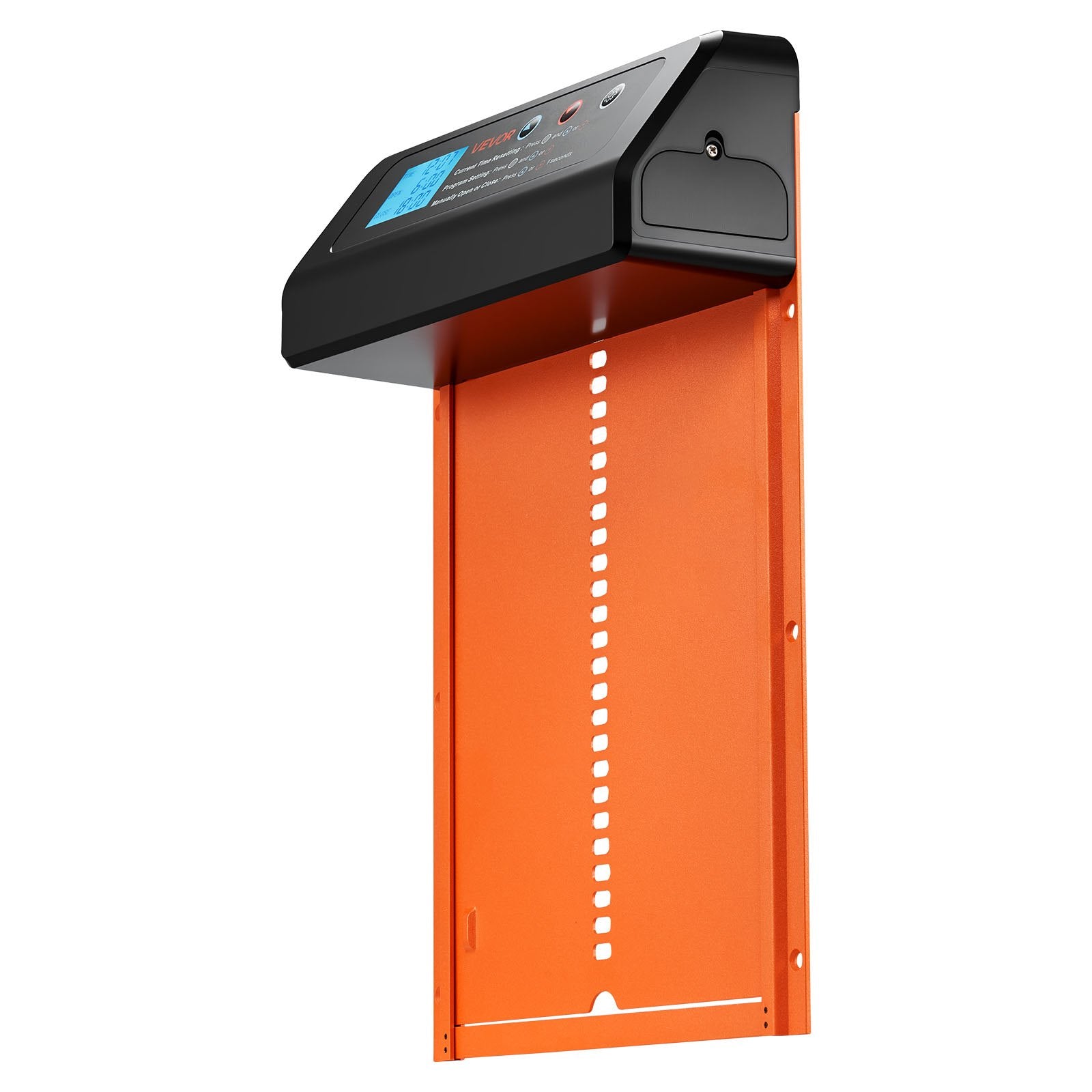 VEVOR Automatic Chicken Coop Door, Battery Powered Chicken Coop Door with Timer & Manual Setting, Anti-Pinch Security, Durable Aluminum Alloy, Chick Run Gate Opener with Waterproof Sealing, Orange