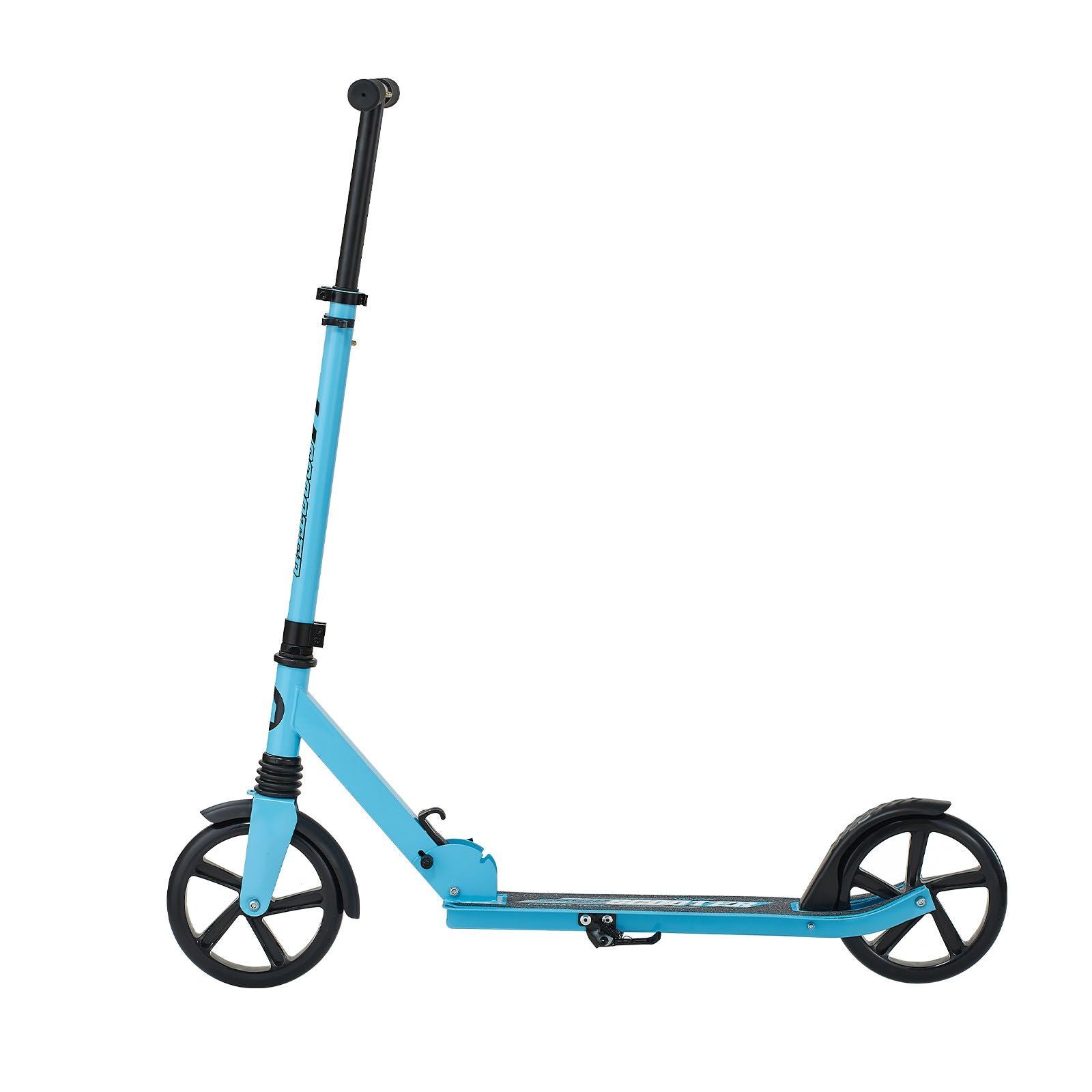 Kick Scooter for Kids Ages 8+, Teens & Adults, 2-Wheel Toddler Scooter with Adjustable Height Handlebar, Wide Anti-Slip Deck, Foldable Lightweight for Boys & Girls up to 99.8 kg, Blue + Black