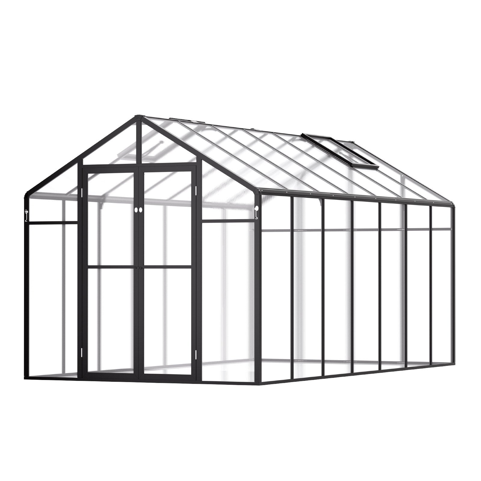 VEVOR Polycarbonate Greenhouse 8 x 14 Ft Outdoor Walk-in Greenhouse for Garden