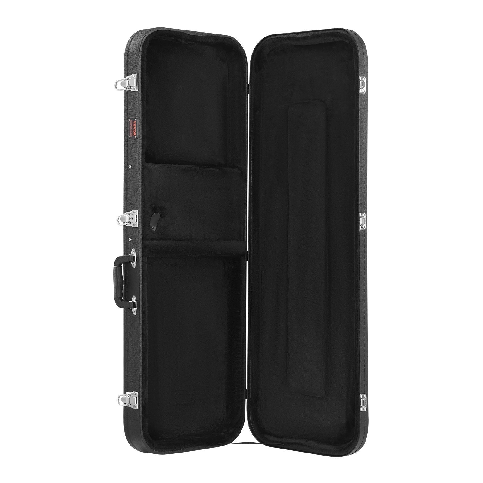 VEVOR Electric Guitar Hard Case, 1095 mm Rectangular Guitar Hard Case, With Lock Latch Keys Handle, PVC Padding Soft Lining Water-Resistant Hard Shell Guitar Cases, for 990 mm Electric Guitars, Black