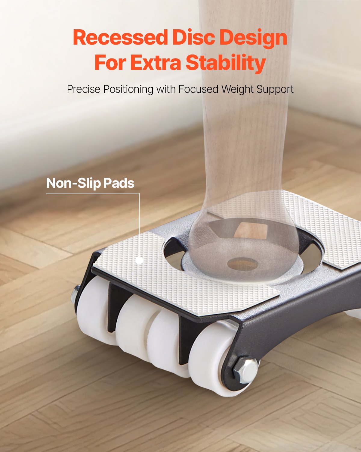 VEVOR Furniture Dolly, 150 kg Load Capacity, Heavy Duty Furniture Movers with Wheels, Carbon Steel Panel, Dual-Row & Eight-Wheel Structure, Furniture Lift Slider Tool Set for Appliances, Sofa, Fridge