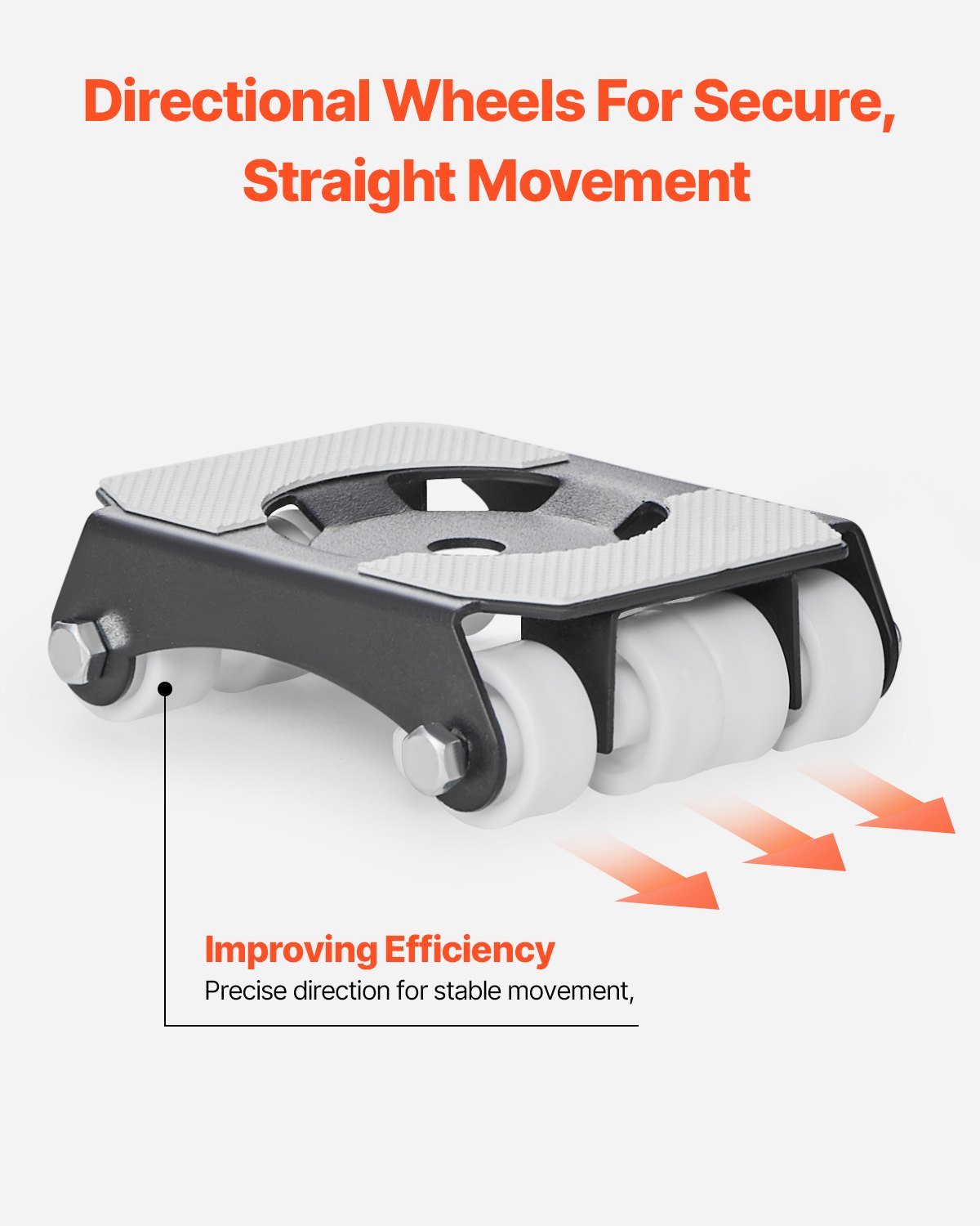 VEVOR Furniture Dolly, 150 kg Load Capacity, Heavy Duty Furniture Movers with Wheels, Carbon Steel Panel, Dual-Row & Eight-Wheel Structure, Furniture Lift Slider Tool Set for Appliances, Sofa, Fridge