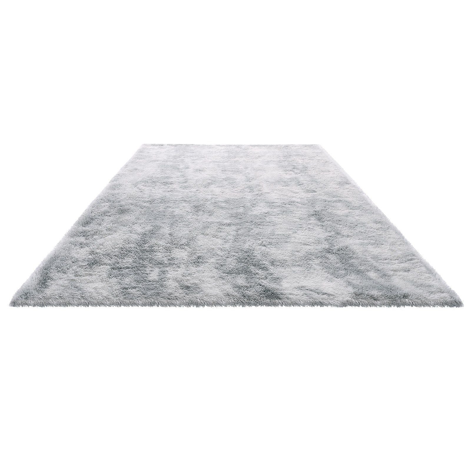 Indoor Plush Area Rugs, 1.83x2.74 m Soft Plush Carpet, FFurry Shag Area Rugs for Living Room, Bedroom, Modern Home Decor Aesthetic Long-Pile Rug, Non-Shedding, Slip-Resistant, Tie-Dye Light Gray
