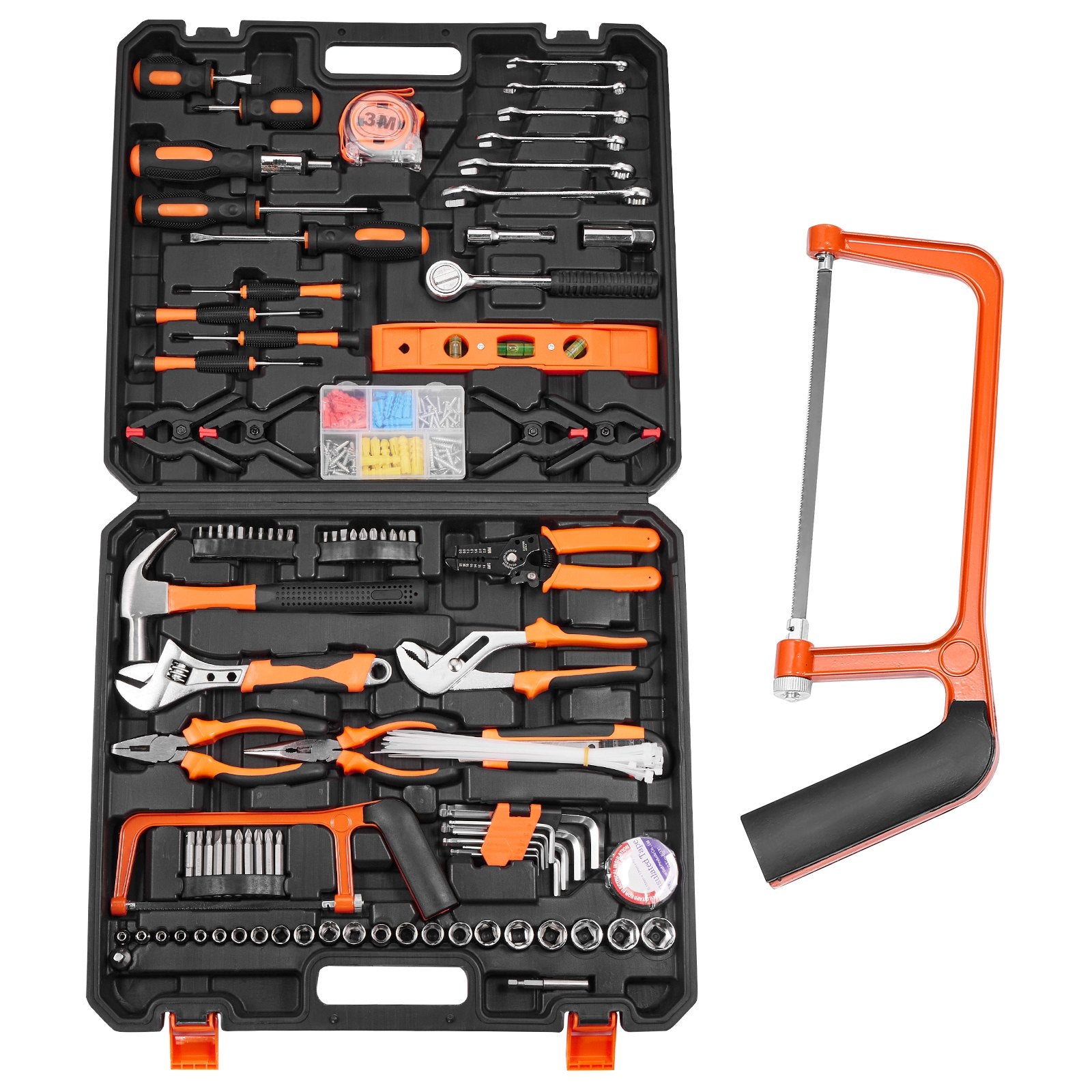 VEVOR Tool Kit 216 Piece General Household Hand Tool Set with Portable Tool Case