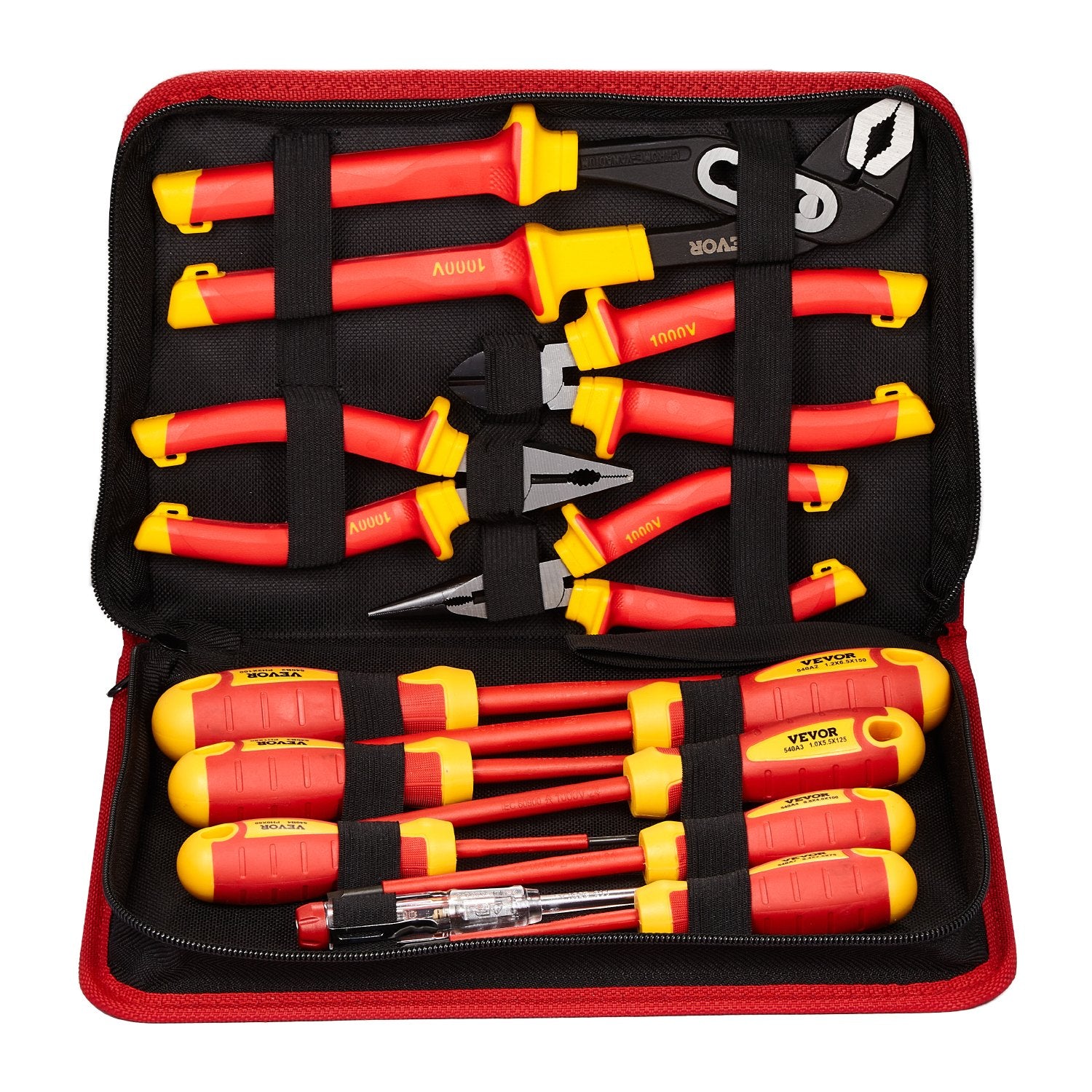 VEVOR Insulated Screwdriver Set 12-Piece Insulated Tool Set for Electricians