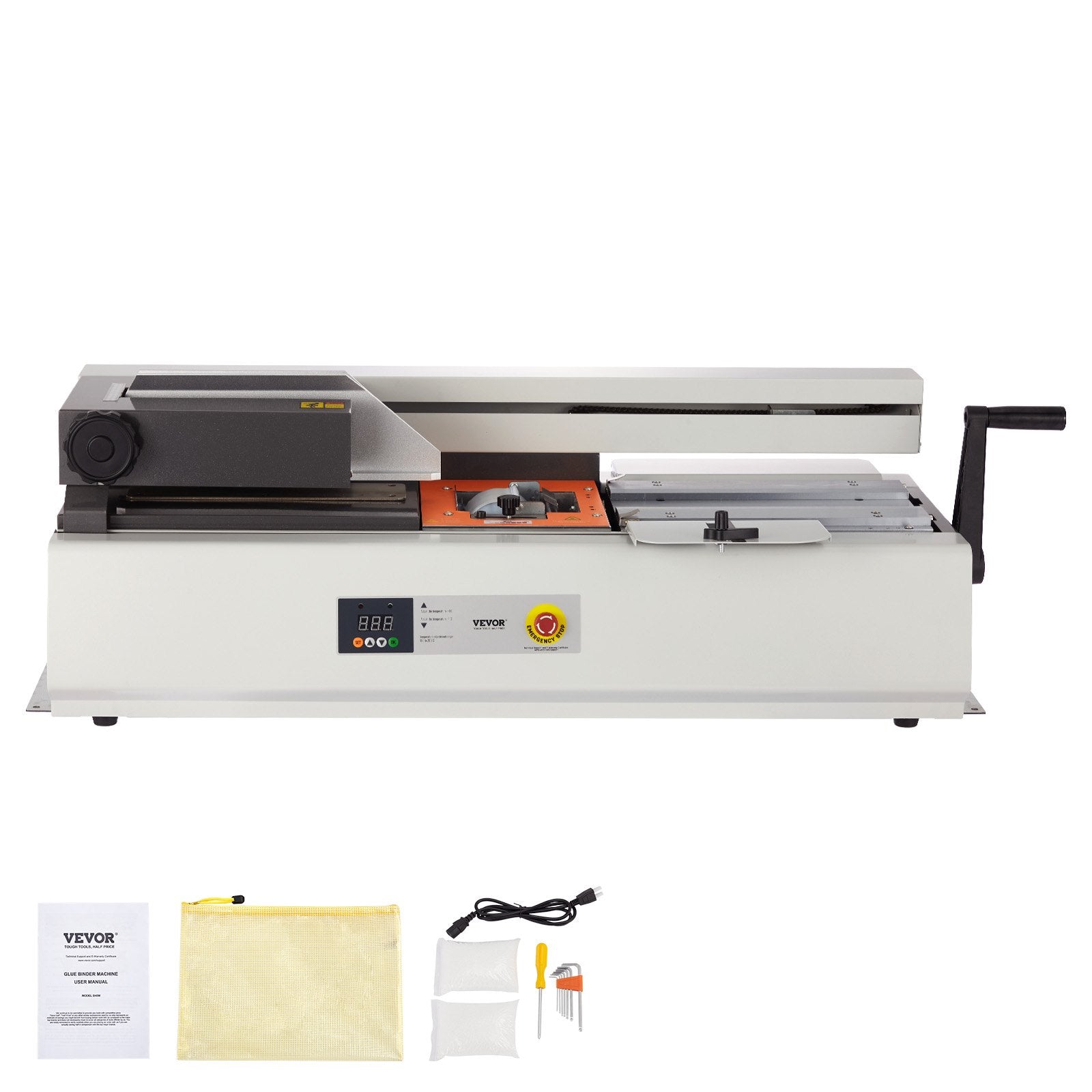 VEVOR Thermal Binding Machine, 400 Sheets Capacity Hot Glue Binding Machine, Thermal Book Binder 40mm Binding Thickness A3(Short Edge)/A4/A5 Document