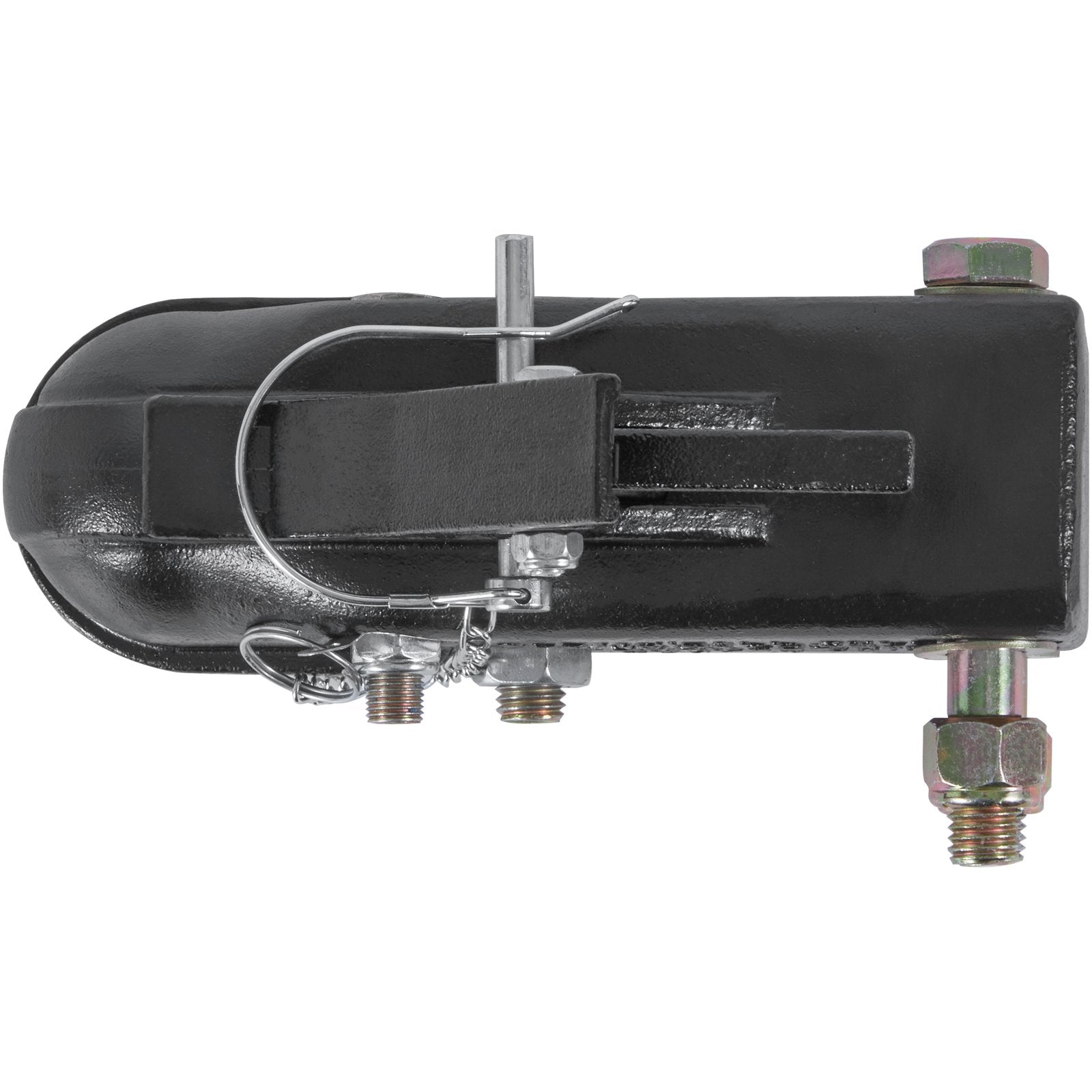 VEVOR Adjustable Trailer Coupler, 2-5/16" Hitch Ball, 15000 lbs Capacity, Heavy Duty Cast Channel-Mount Coupler with Hardware Kit, Ideal for Towing Station Wagons, Pickup Trucks, SUVs, Black Coating