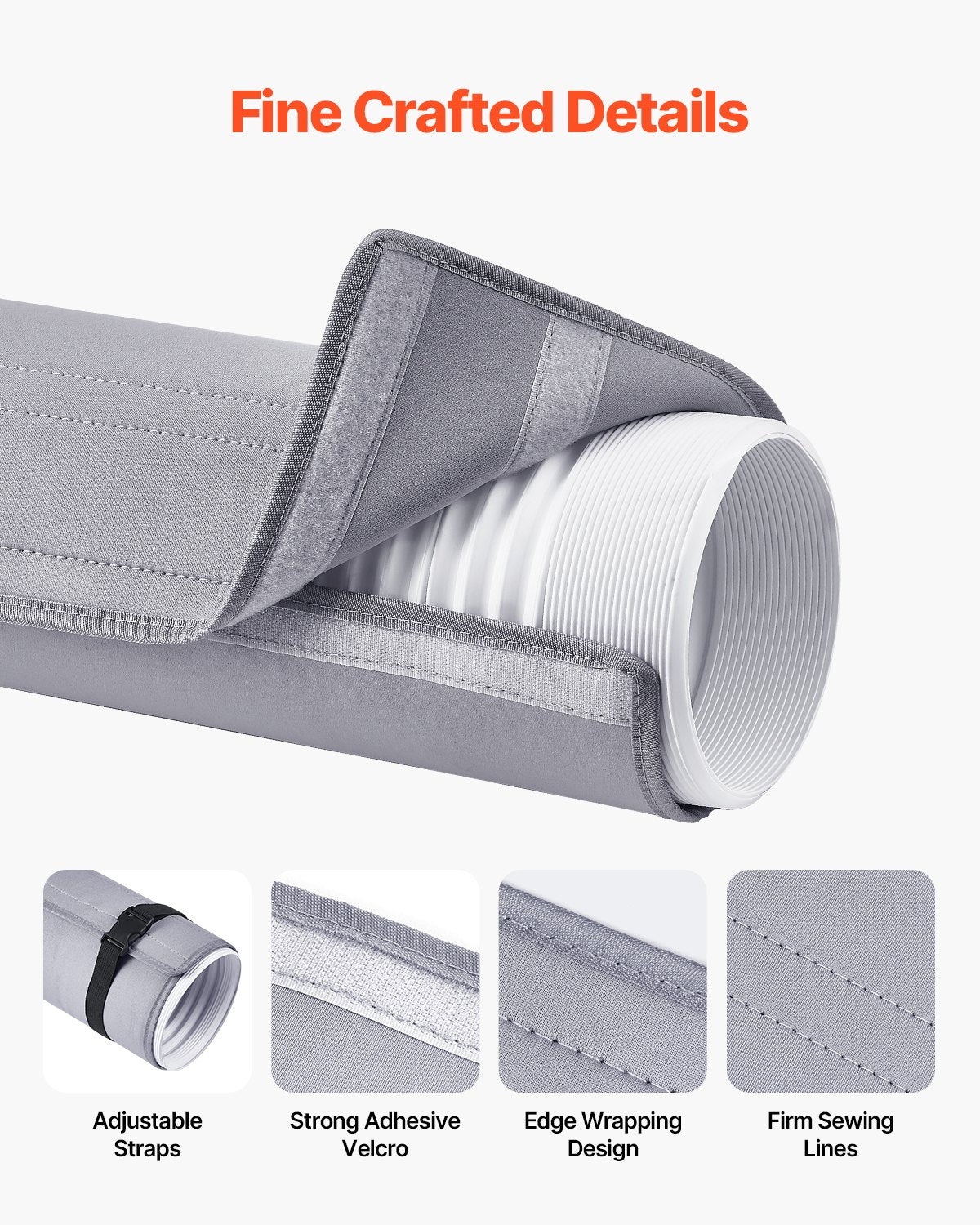 VEVOR Air Conditioner Hose Cover Wrap Portable AC Insulated Exhaust Hose Sleeve