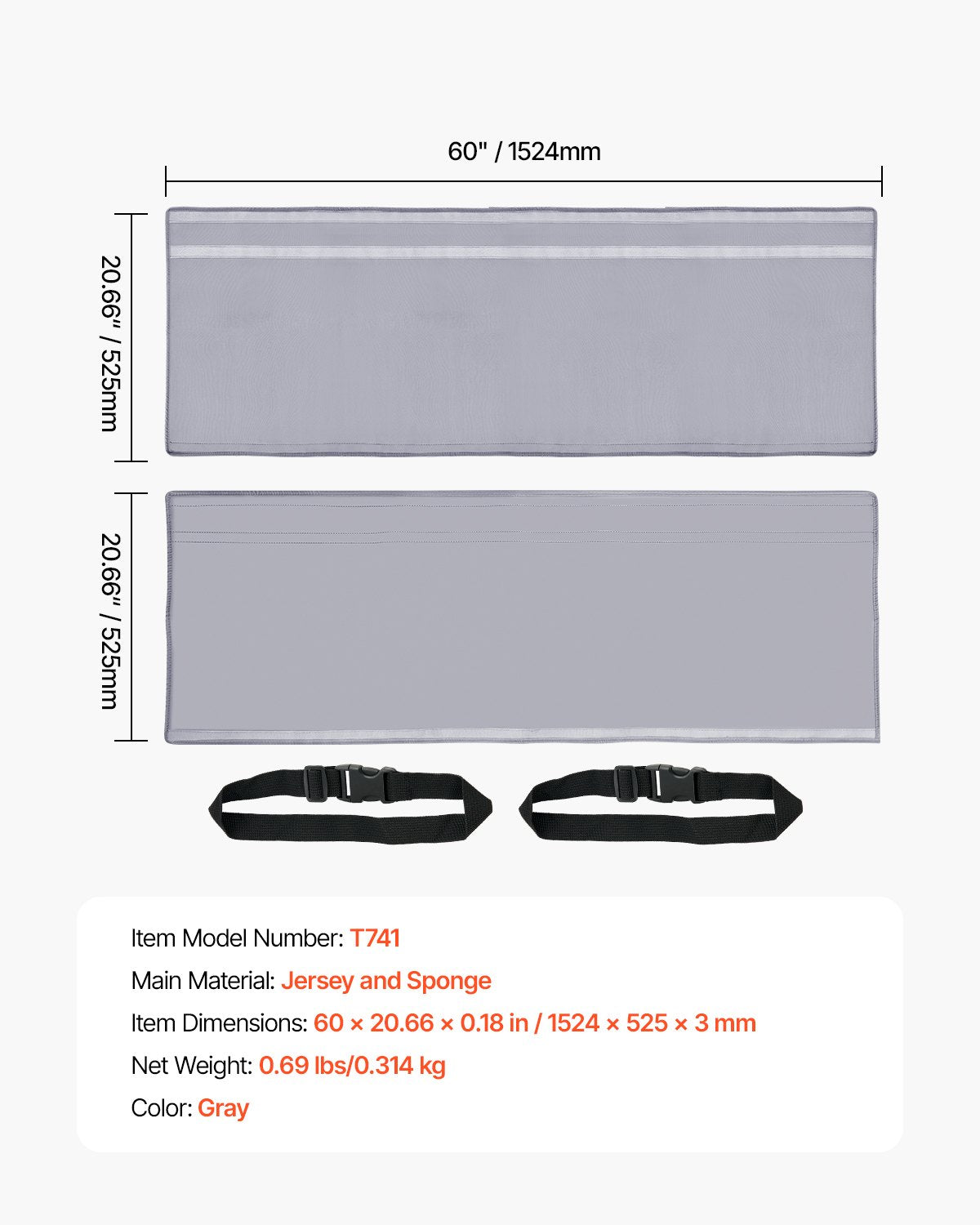 VEVOR Air Conditioner Hose Cover Wrap Portable AC Insulated Exhaust Hose Sleeve