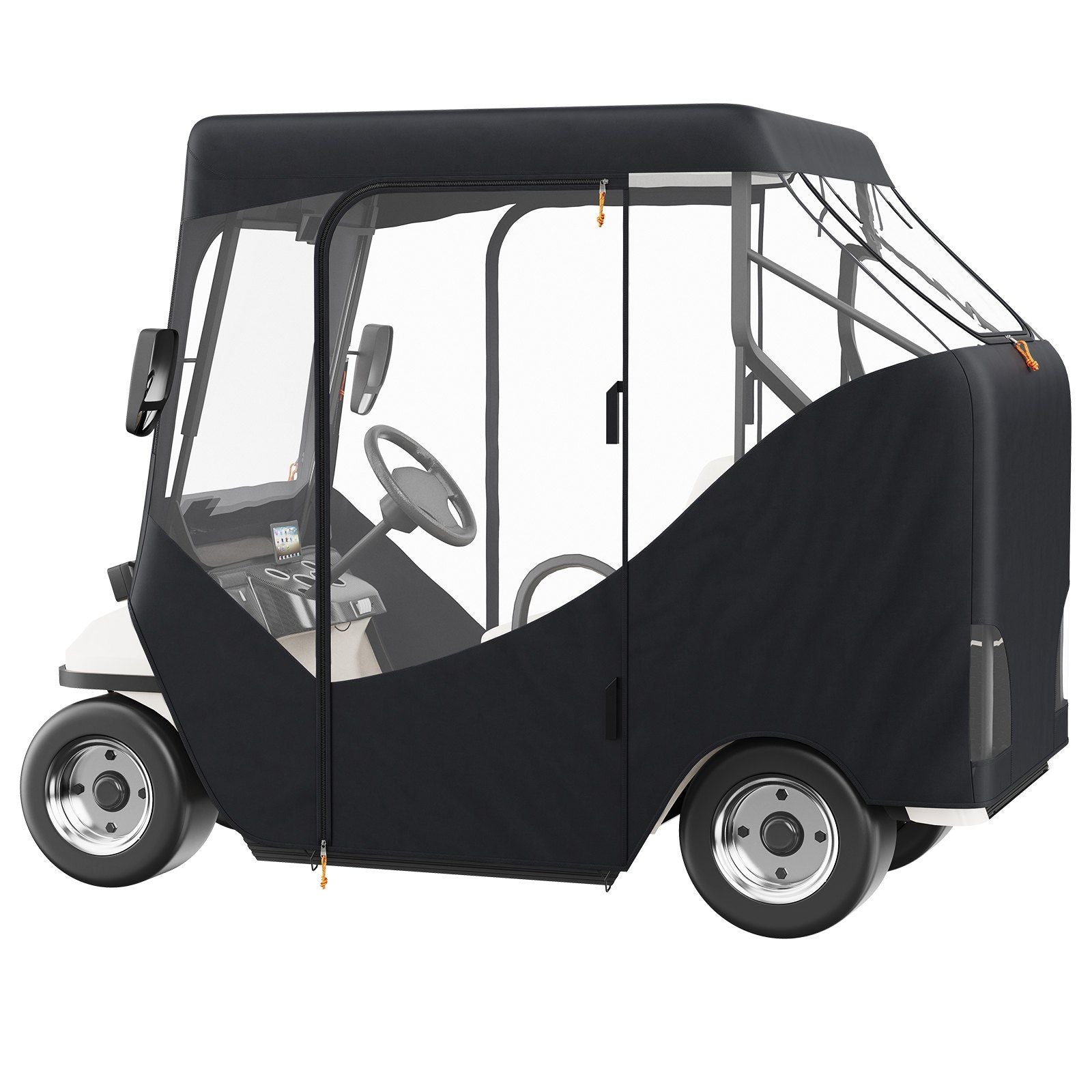 Golf Cart Enclosure, Polyester Driving Enclosure, Club Car Covers Suitable for 2-Seater Golf Carts, Sunproof and Dustproof Outdoor Cart Cover