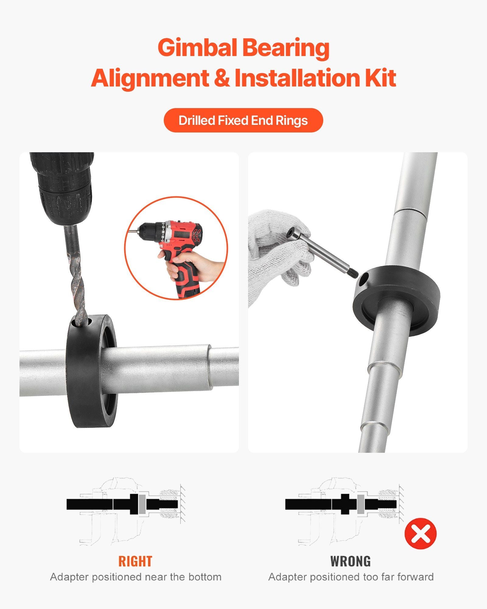 Mercruiser Alignment Tool & Gimbal Bearing Puller Set, Compatible with Mercruisers, OMC, Volvo Cobra Bell Housings, Engine Alignment Tool, Bearing Puller Seal Bellow Expander Tools Installer