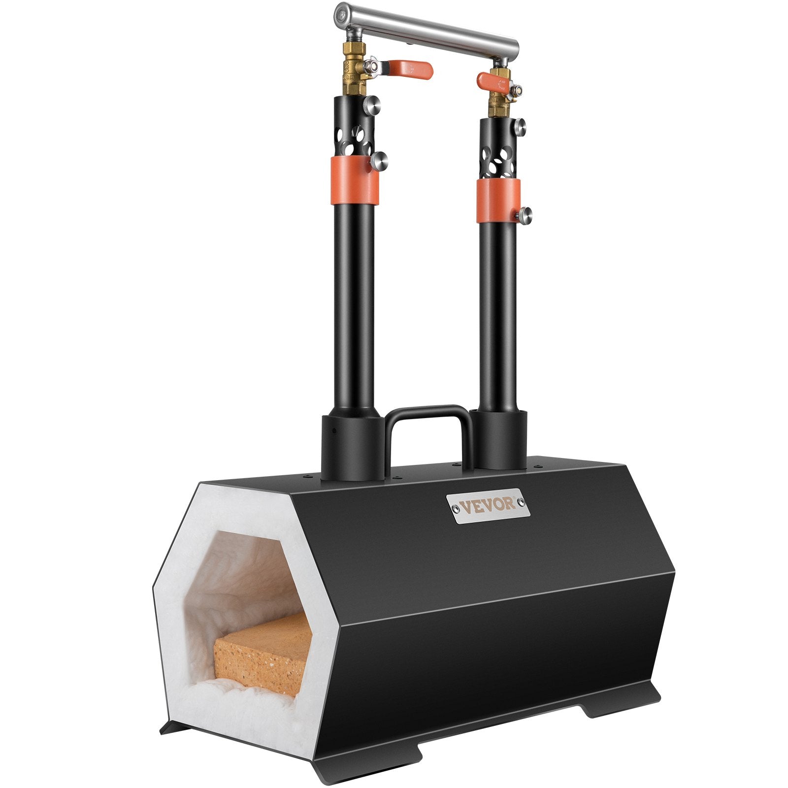 VEVOR Propane Forge Portable, Double Burner Tool and Knife Making, Large Capacity Blacksmith Farrier Forges, Mini Furnace Blacksmithing, Gas Forging Tools and Equipment, Complete Kit