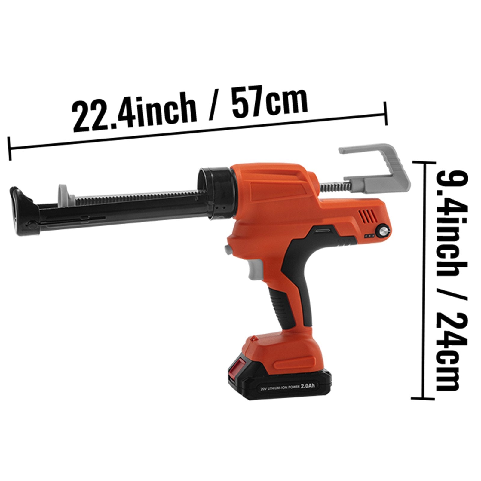 VEVOR Sausage Caulking Gun Silicone Gun 20V Iron Caulking Gun 10 OZ/300 ML