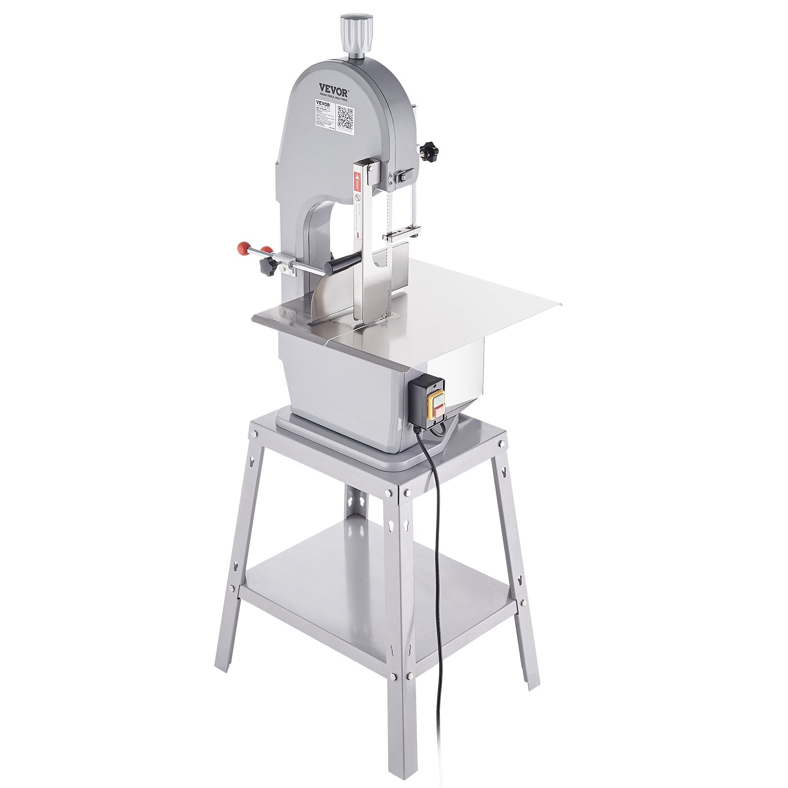 VEVOR 1500W Commercial Electric Meat Bandsaw Stainless Steel Bone Sawing Machine