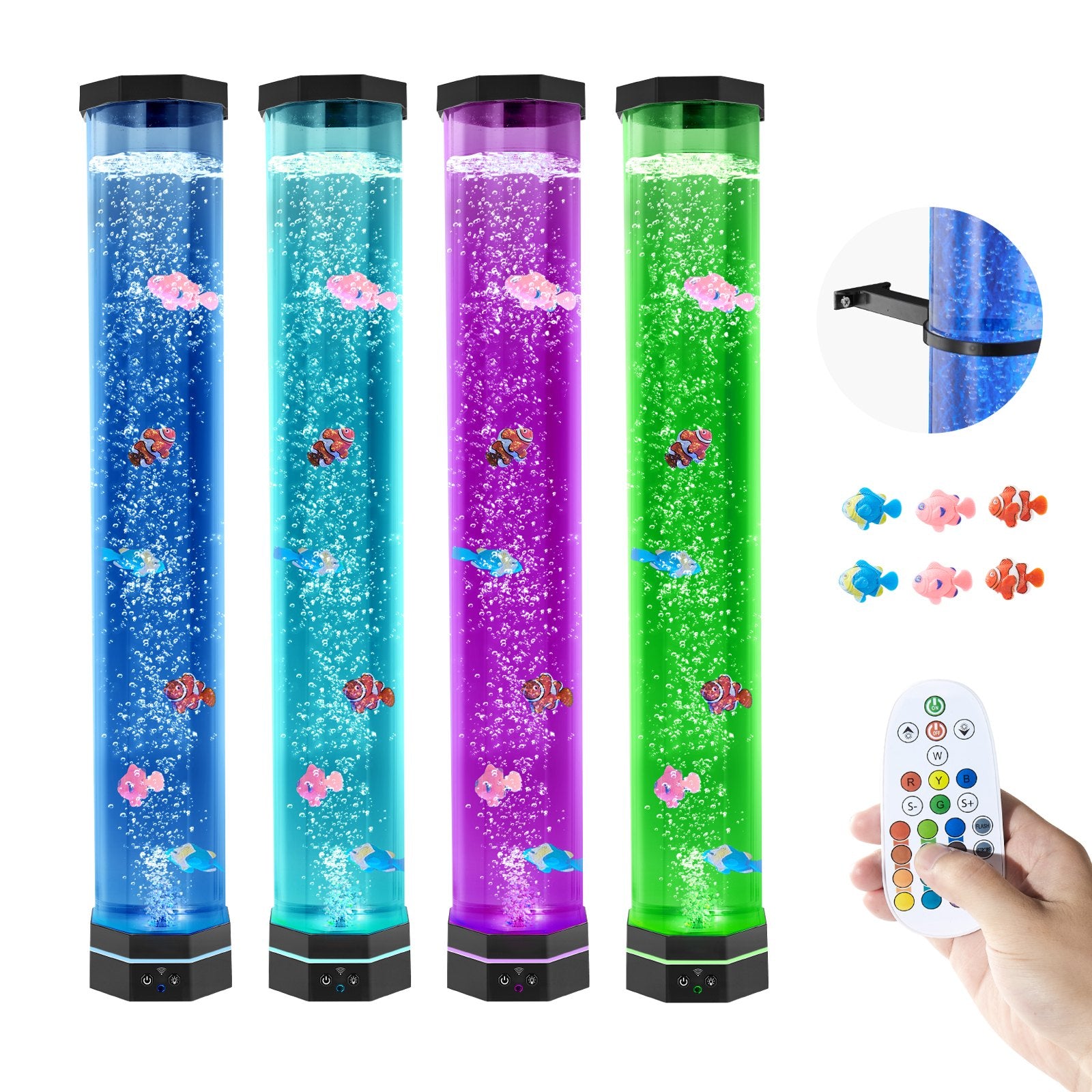 VEVOR Bubble Tube Lamp 16 Color 80 cm Sensory Aquarium Lamp for Relief Calming
