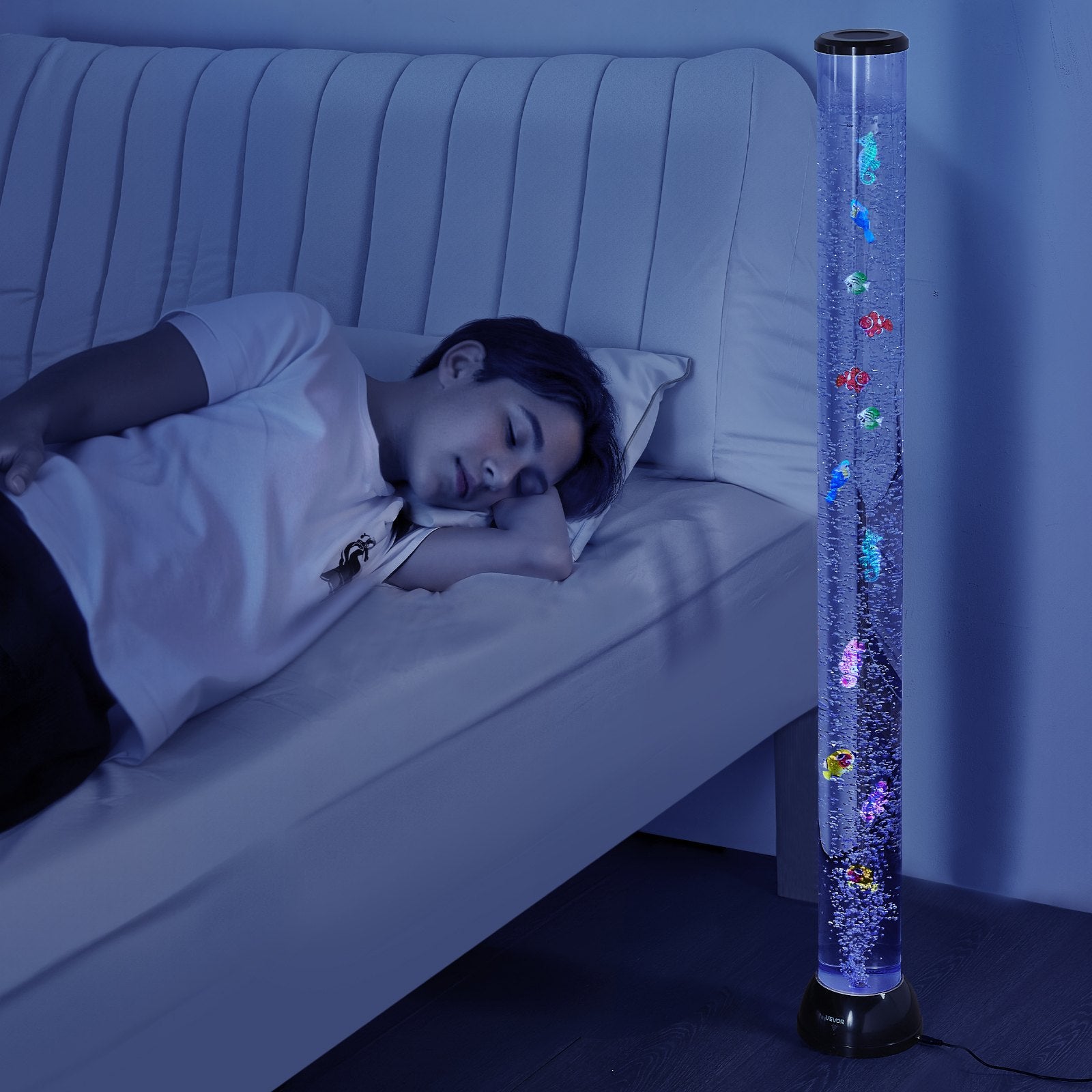 VEVOR Bubble Tube Lamp 16 Color 1.2 m Sensory Aquarium Lamp for Relief Calming