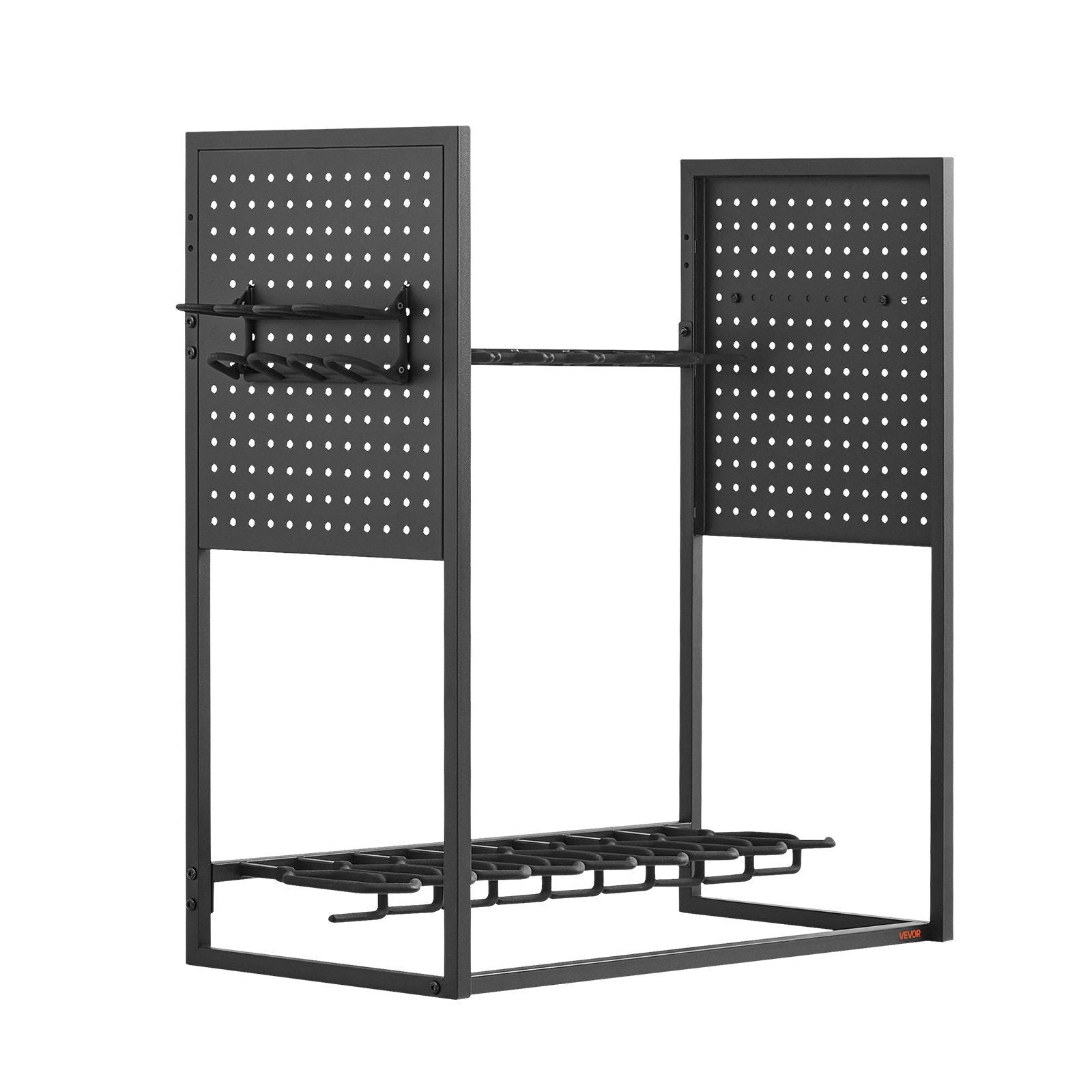 Gun Rack, Floor Standing, Indoor Heavy Duty Steel Rifle Shotgun Rack Stand, Freestanding Gun Display Storage with Magazine Holder, Holds up to 9 Rifles and 4 Pistols, for Home Garage Storage