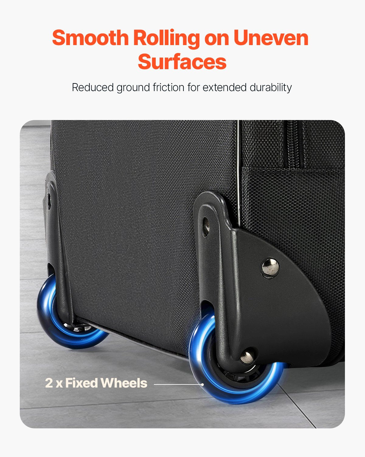 VEVOR Rolling Laptop Bag 39.62 cm Wheeled Computer Bag for Women & Men Black