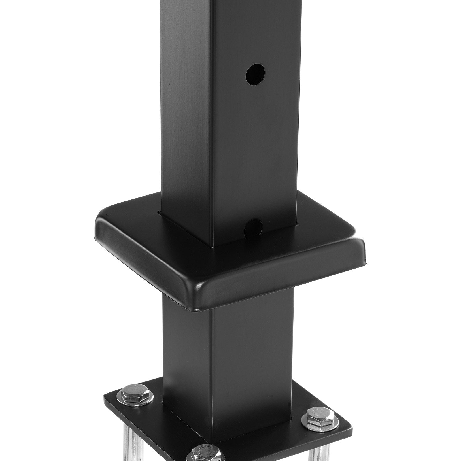 VEVOR Cable Railing Post Level Deck Stair Post 42 x 1.97 x 1.97" Cable Handrail Post Stainless Steel Brushed Finishing Deck Railing Pre-Drilled Pickets with Mounting Bracket Stair Railing Kit Black 106.7*5*5cm