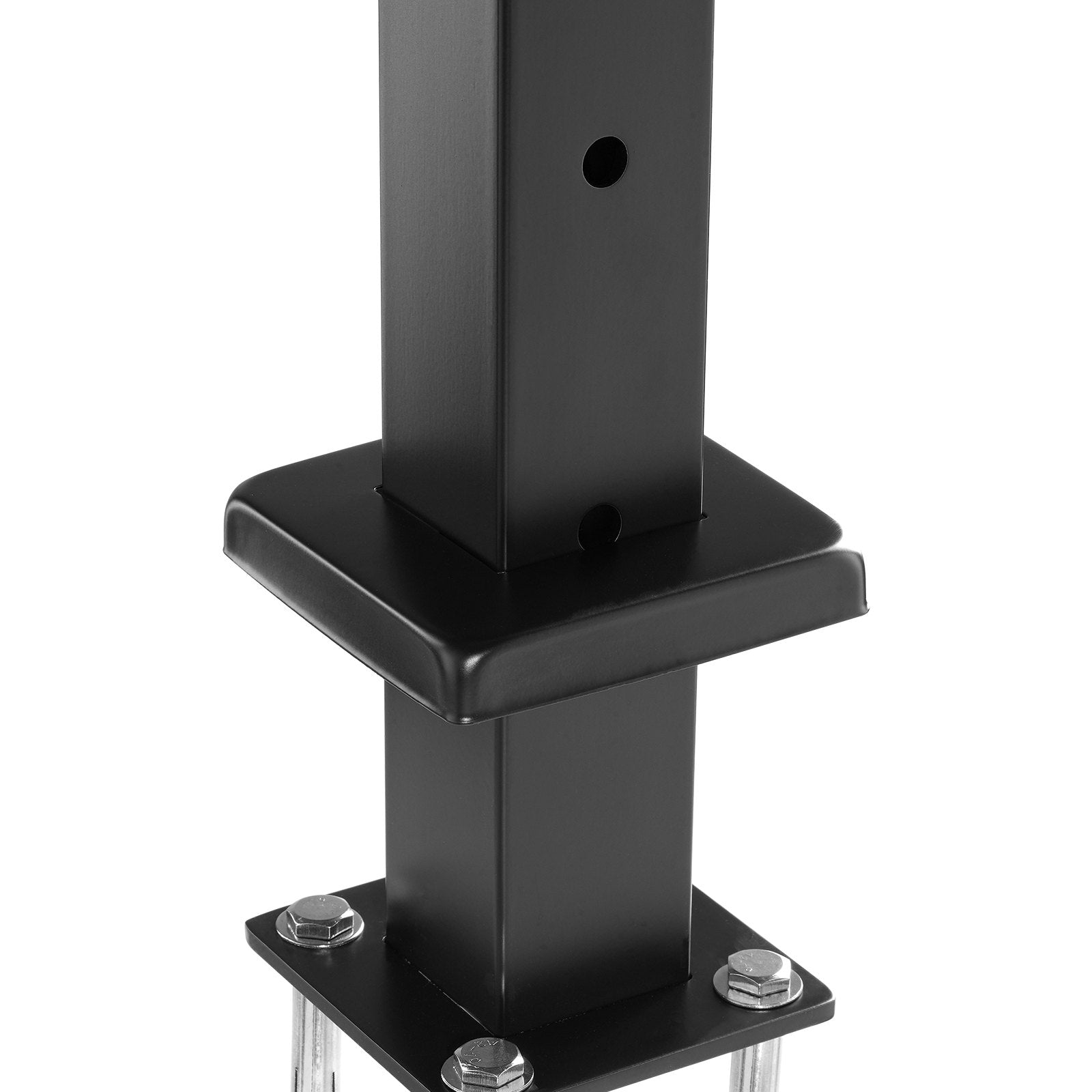 VEVOR Cable Railing Post Level Deck Stair Post 42 x 1.97 x 1.97" Cable Handrail Post Stainless Steel Brushed Finishing Deck Railing Pre-Drilled Pickets with Mounting Bracket Stair Railing Kit Black 106.7*5*5cm