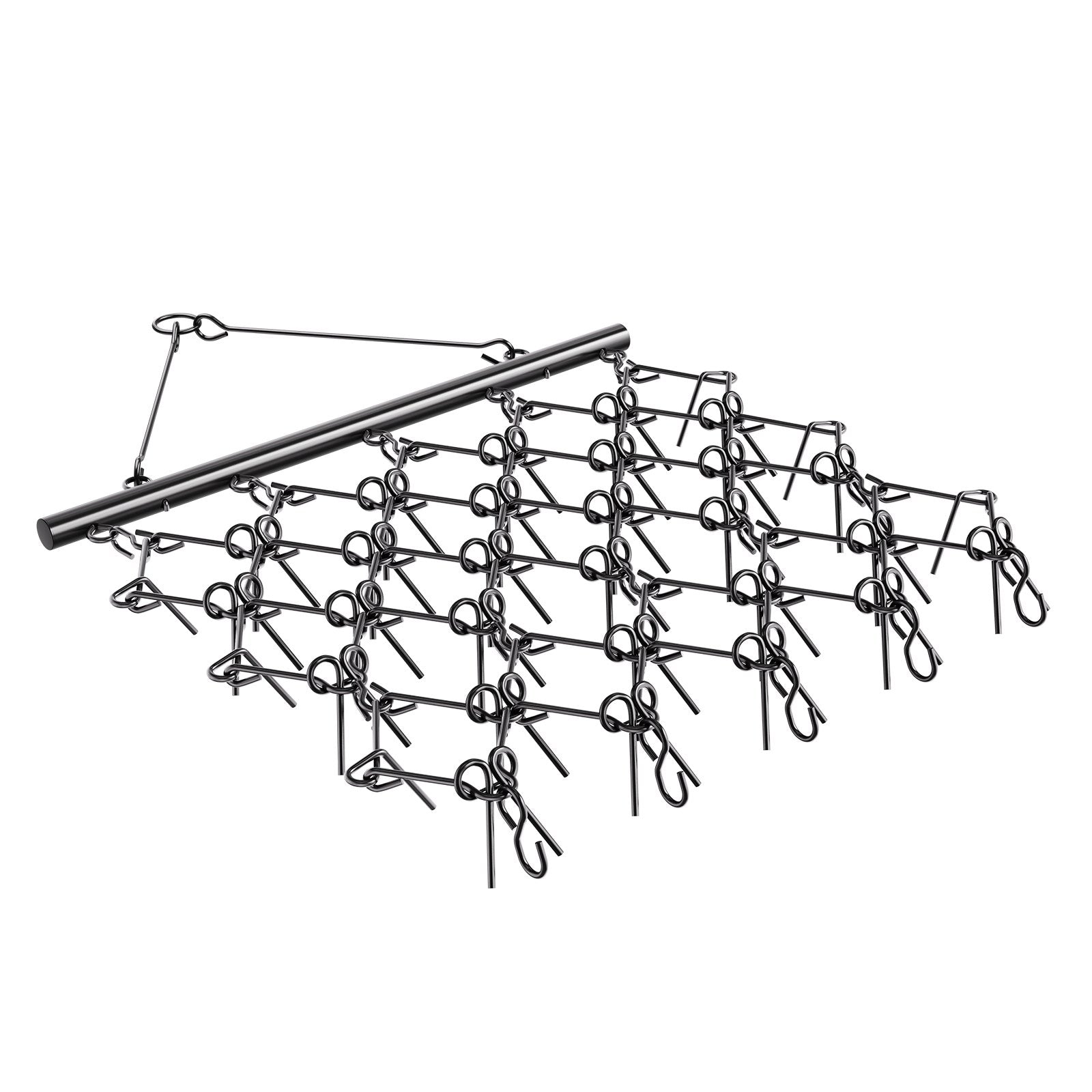 VEVOR Drag Harrow, 5 x 4.5 ft Durable Chain Harrow with 60 Sharp Teeth, Suitable for ATV UTV Tractor, Ideal for Soil Preparation, Seeding, Smoothing Landscapes, and Yard Gravel Driveway Maintenance