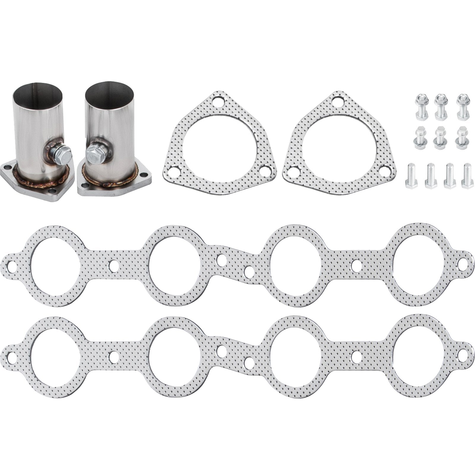 VEVOR Exhaust Header Set 1 5/8" Exhaust Turbo Headers, Stainless Steel Exhaust Manifold Headers, Shorty Engine Conversion LS Swap Exhaust Headers for Chevy Corvette 1963-1981 V8 Engines LS1 LS2 LS3 LS6 LS10 SUV/Truck Car