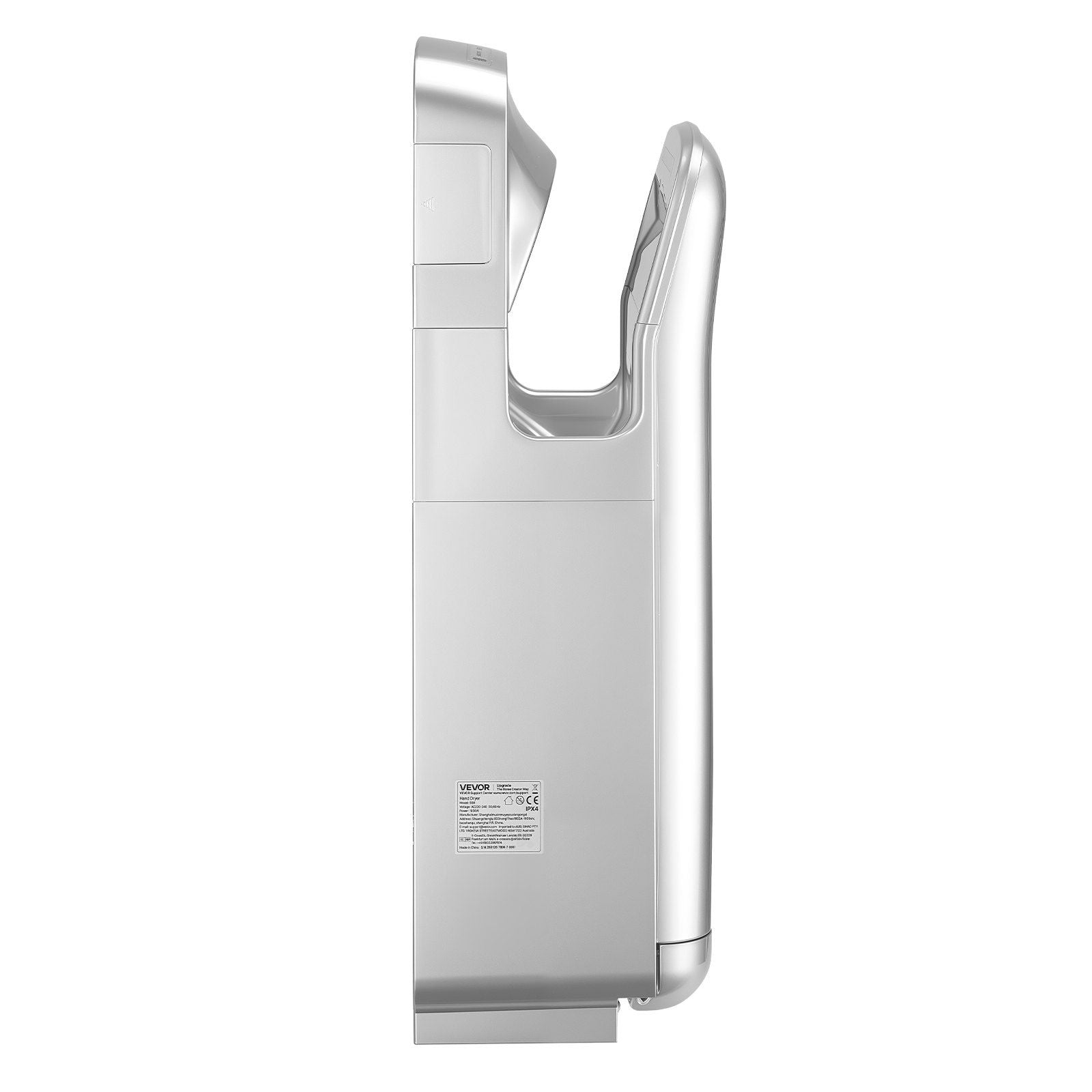 Vertical Hand Dryer, Hand Dryers with HEPA Filter, 19000 RPM High-Speed Motor, Dual-Side Airflow, ABS Sturdy Automatic Air Wall Mount Fast Drying for Commercial Bathrooms Modern Home, Silver
