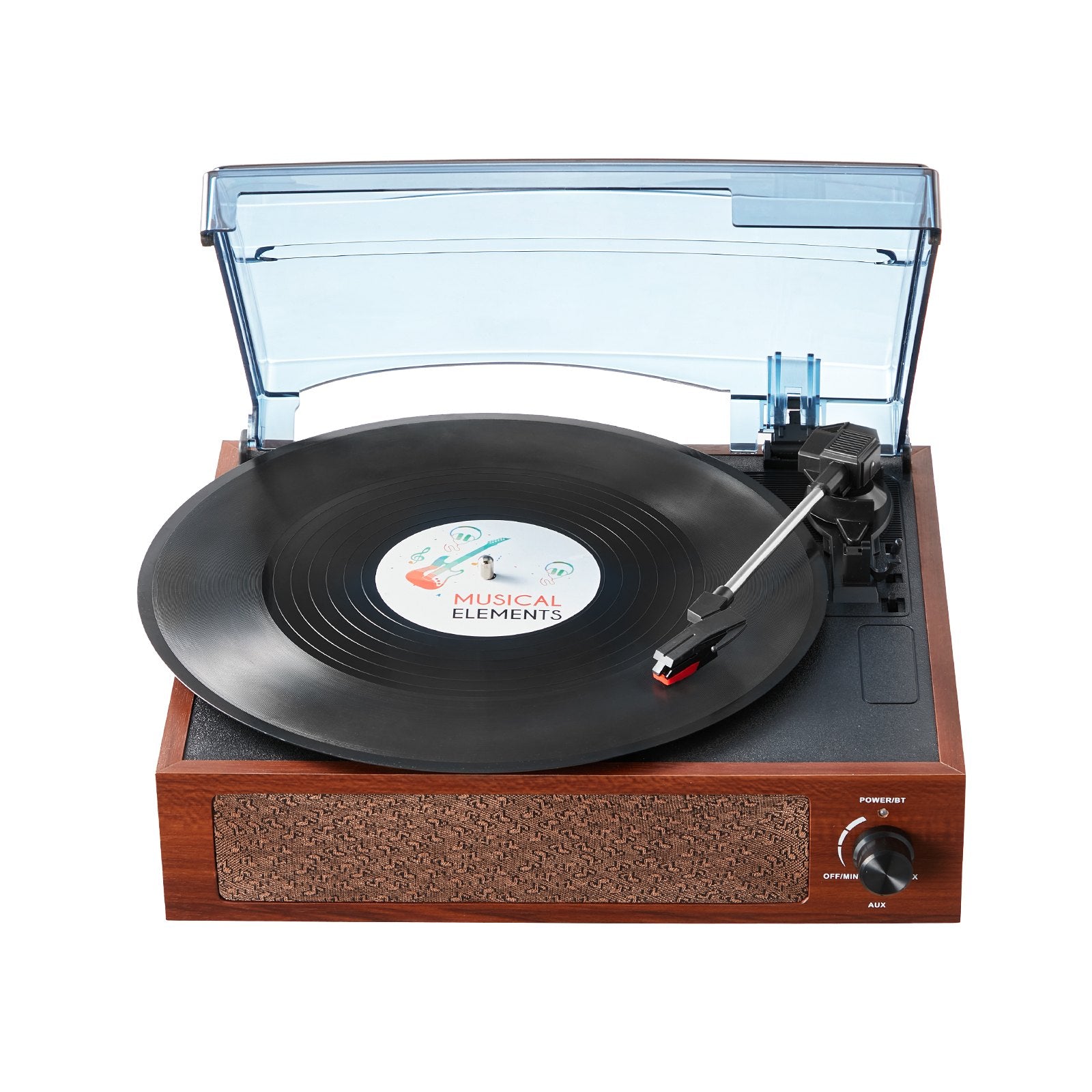 VEVOR Bluetooth Vinyl Record Player 3-Speed Belt Driven Turntable 5W Speakers