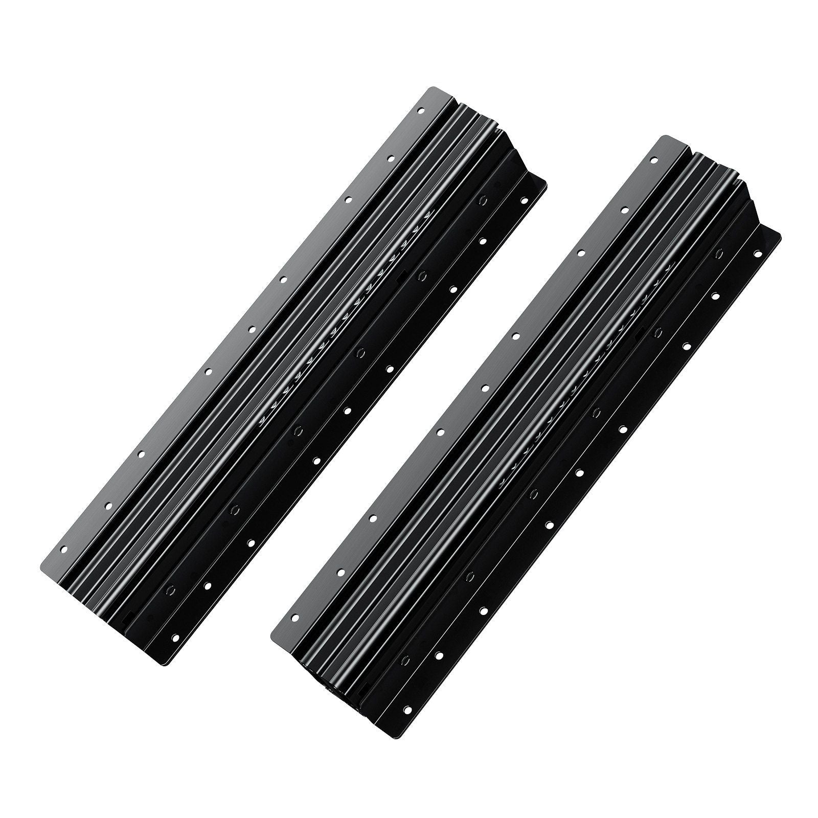 Undermount Drawer Slides, 16 inch, Full Extension Ball Bearing Under Stair Cabinet Rails, 260 LB Load Capacity Heavy Duty Bottom Stair Cabinet Glides Track Runners,for DIY Replacement, Black