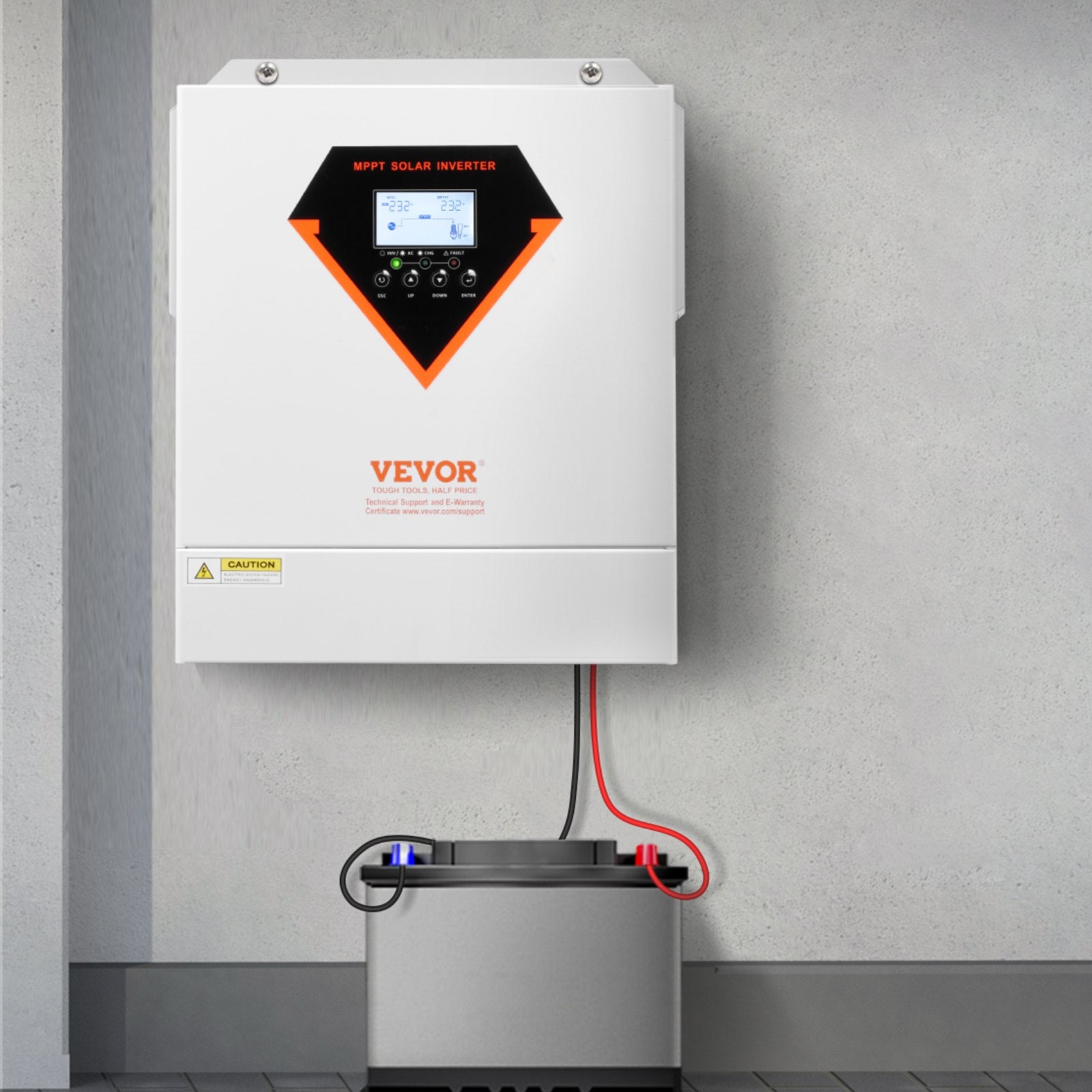 VEVOR Hybrid Solar Inverter, 3500W, All in One Pure Sine Wave Power Inverter Charger, 220V AC, with Built-in 100A MPPT Solar Charger Controller, for Off-Grid System Lead Acid Lithium Battery