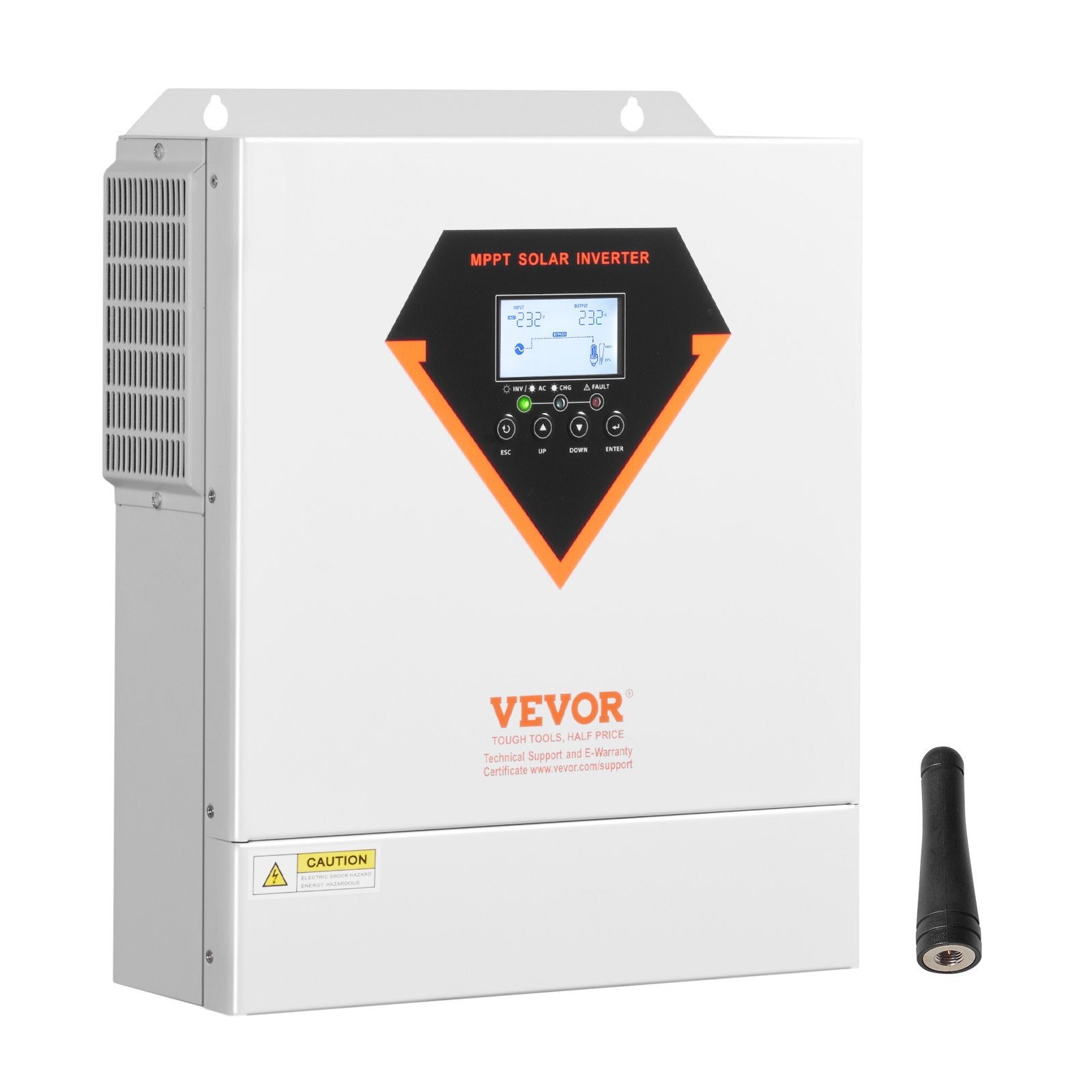VEVOR Hybrid Solar Inverter, 3500W, All in One Pure Sine Wave Power Inverter Charger, 220V AC, with Built-in 100A MPPT Solar Charger Controller, for Off-Grid System Lead Acid Lithium Battery