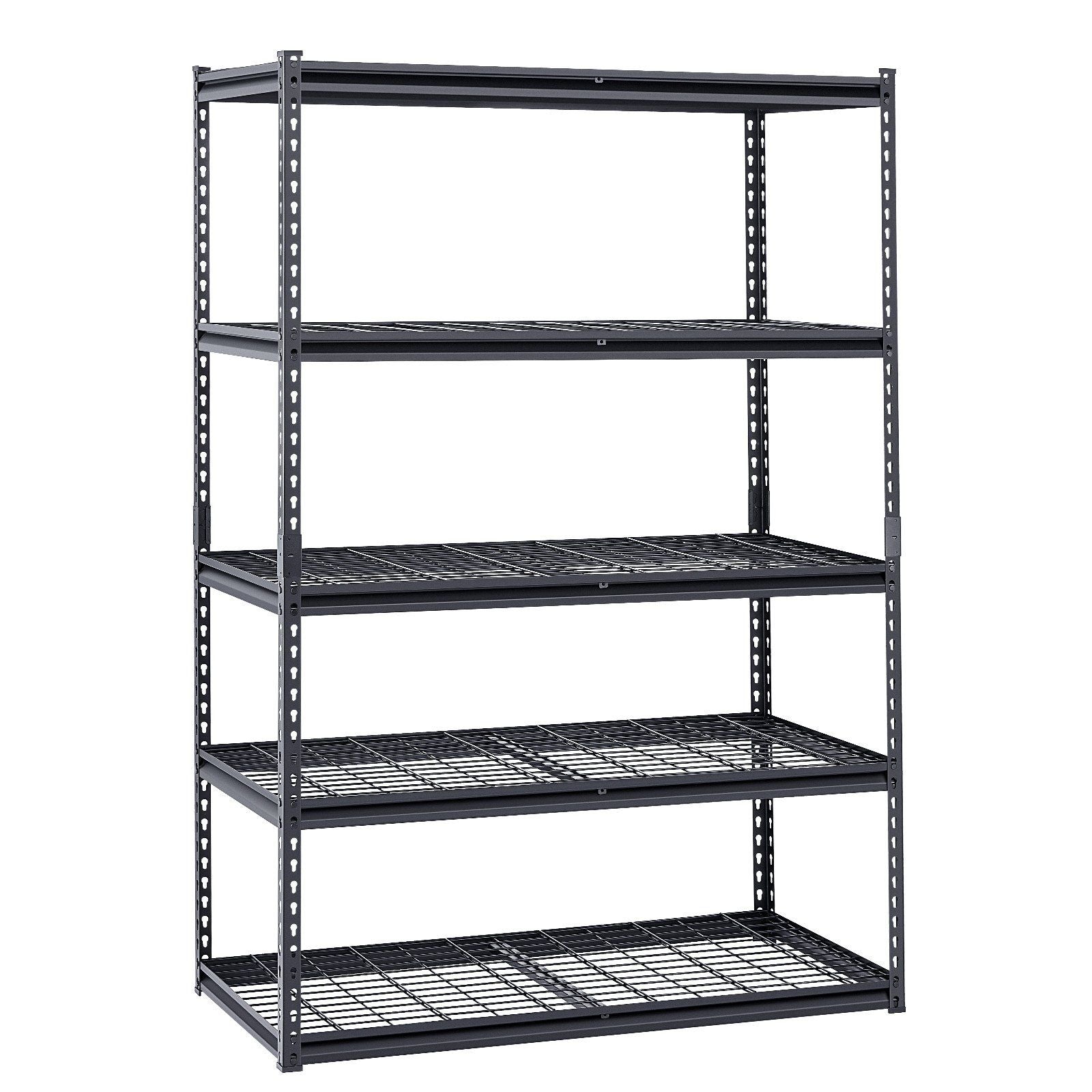Storage Shelves, 1361 kg, 5 Tier Heavy Duty Garage Shelving, 609.6 x 1219.2 x 1828.8 mm Adjustable Metal Shelves for Industrial Shelving Unit Utility Shelf, for Kitchen, Warehouse, Basement