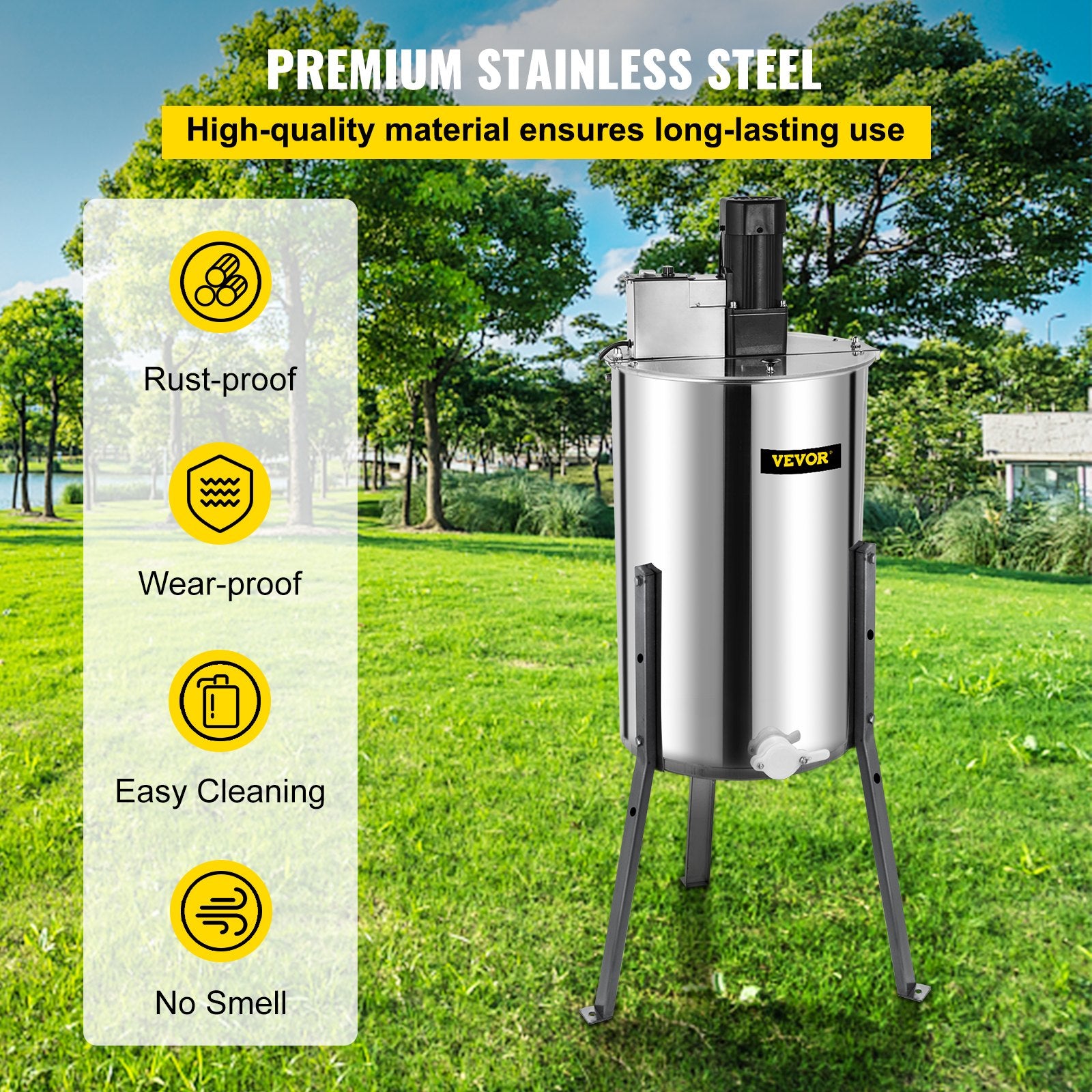 Vevor Brand New Large Two 2 Frame Stainless Steel Electric Honey Extractor