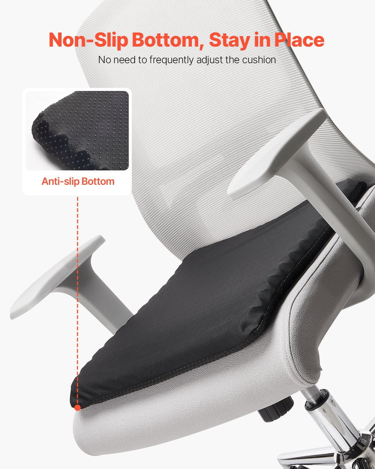 VEVOR Seat Cushion Cooling Gel Seat Chair Cushion for Hips Back Pressure Relief