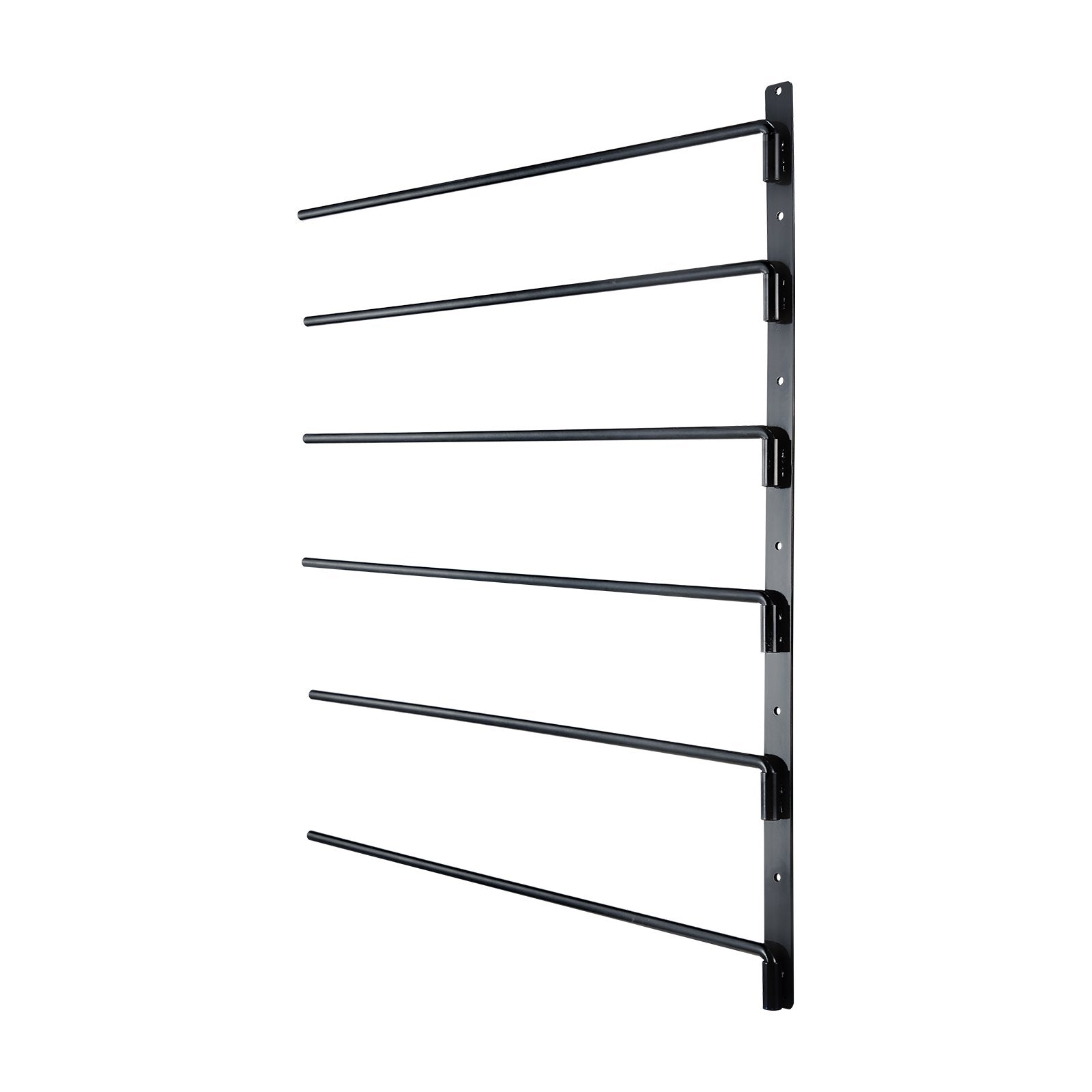 VEVOR Wall Mounted Saddle Rack, 30.9 x 29.9 x 5.5 in, Swing Out Saddle Holder, Six Tiers Horse Saddle Stand, Space Saving Horse Pad and Blanket Rack for Tack Room Organization Trailer Accessories