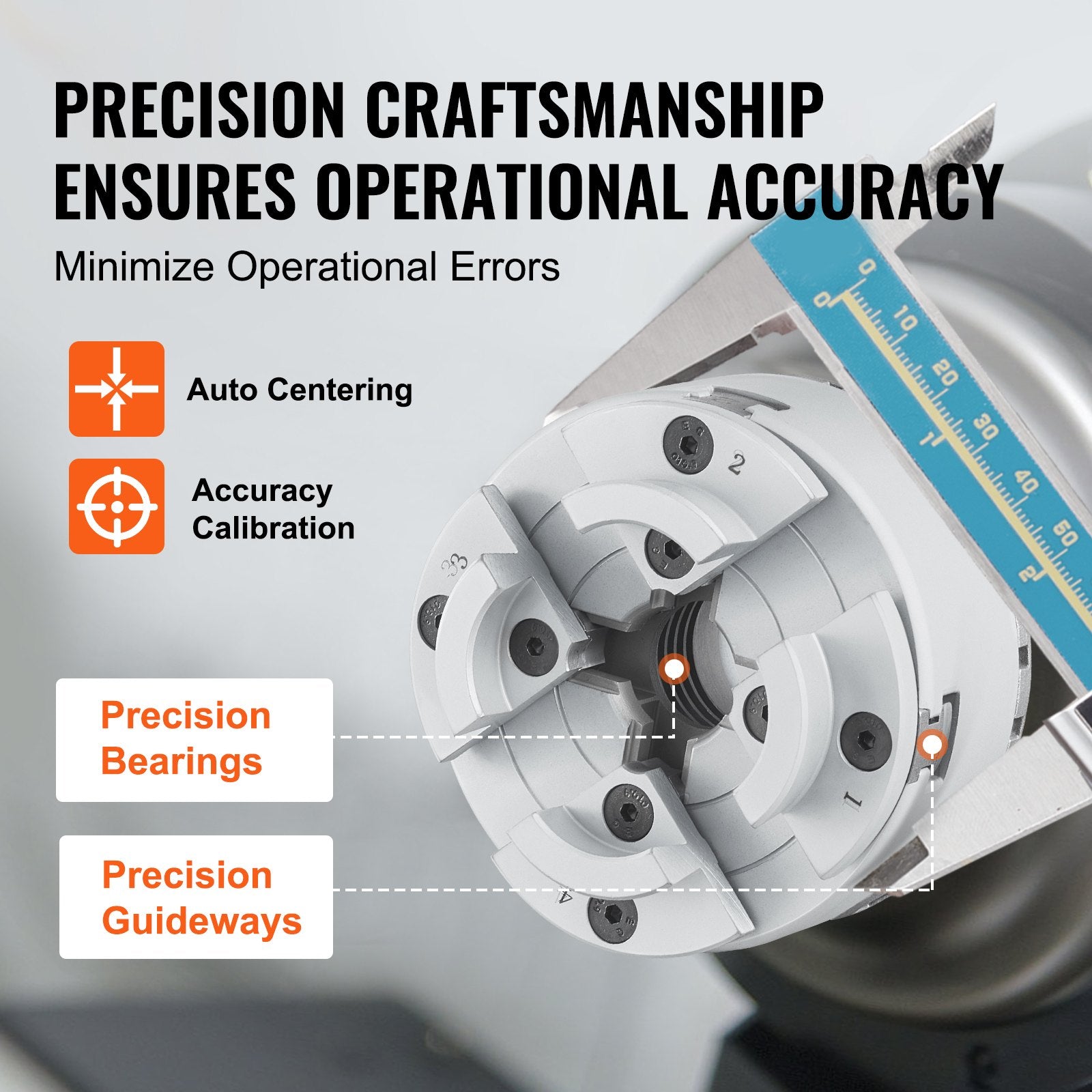 VEVOR KP2-3/4 Lathe Chuck, 4-Jaw 70 mm Diameter, Metal Lathe Chuck Turning Machine Accessories, Self-centering Tool, for Lathe, Precision Machining, Grinding Machines, Milling Machines