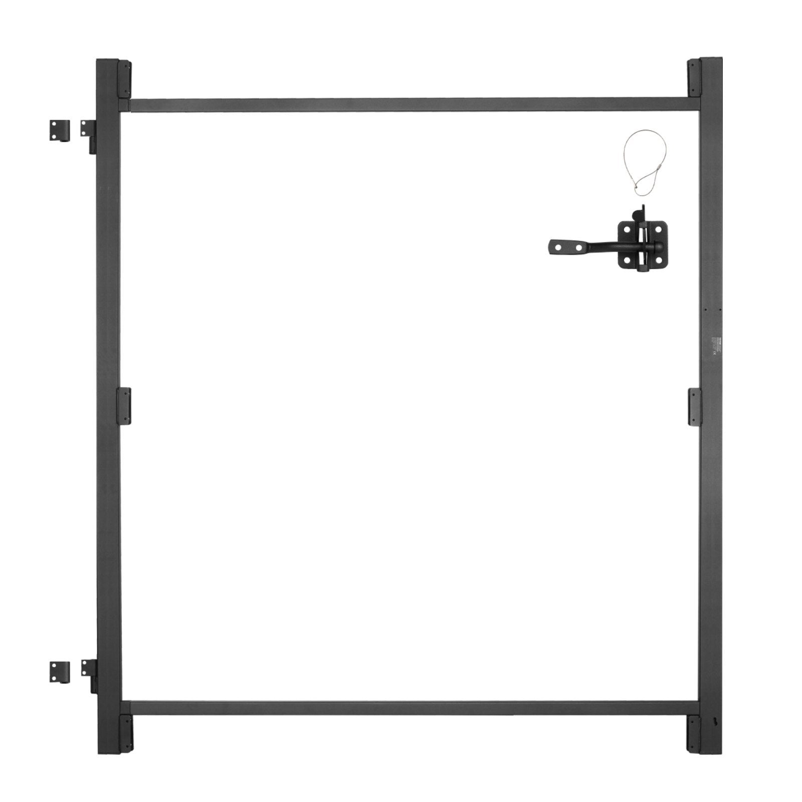 VEVOR Gate Building Kit, Fits 152.4 to 243.8 cm Wide Openings, Up from 182.9 to 213.4 cm High Fence, Adjustable Gate Building Kit, Anti Sag Full Gate Frame Kit with Latch Lock, for Wooden Fence, Iron