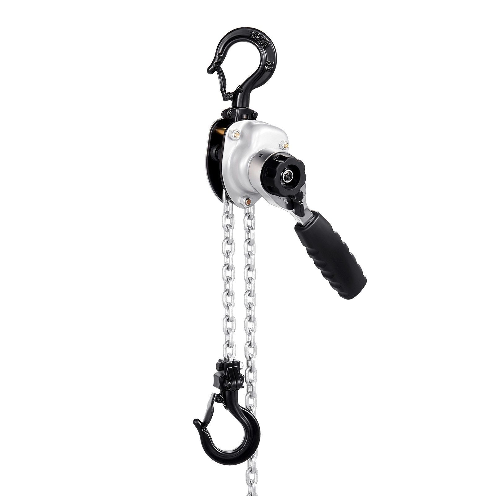 Manual Lever Chain Hoist, 1/2T 500KG Capacity Heavy Duty Come Along, 6M Lift G80 Alloy Steel Chain With Dual Pawl Mechanical Brake, 360° Rotating Hooks, for Warehouse Construction Garage
