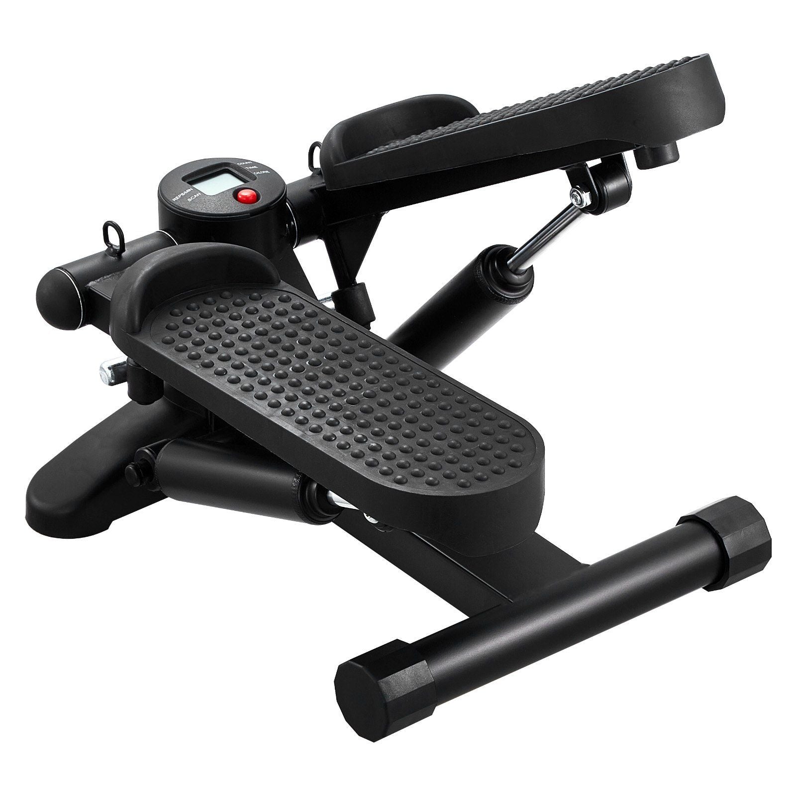 Stair Stepper, Mini Stepper for Exercise at Home, Hydraulic Fitness Stepper with Resistance Bands, Full Body Workout Cardio Equipment, Stair Climber with LCD Monitor, 330LBS Load Capacity