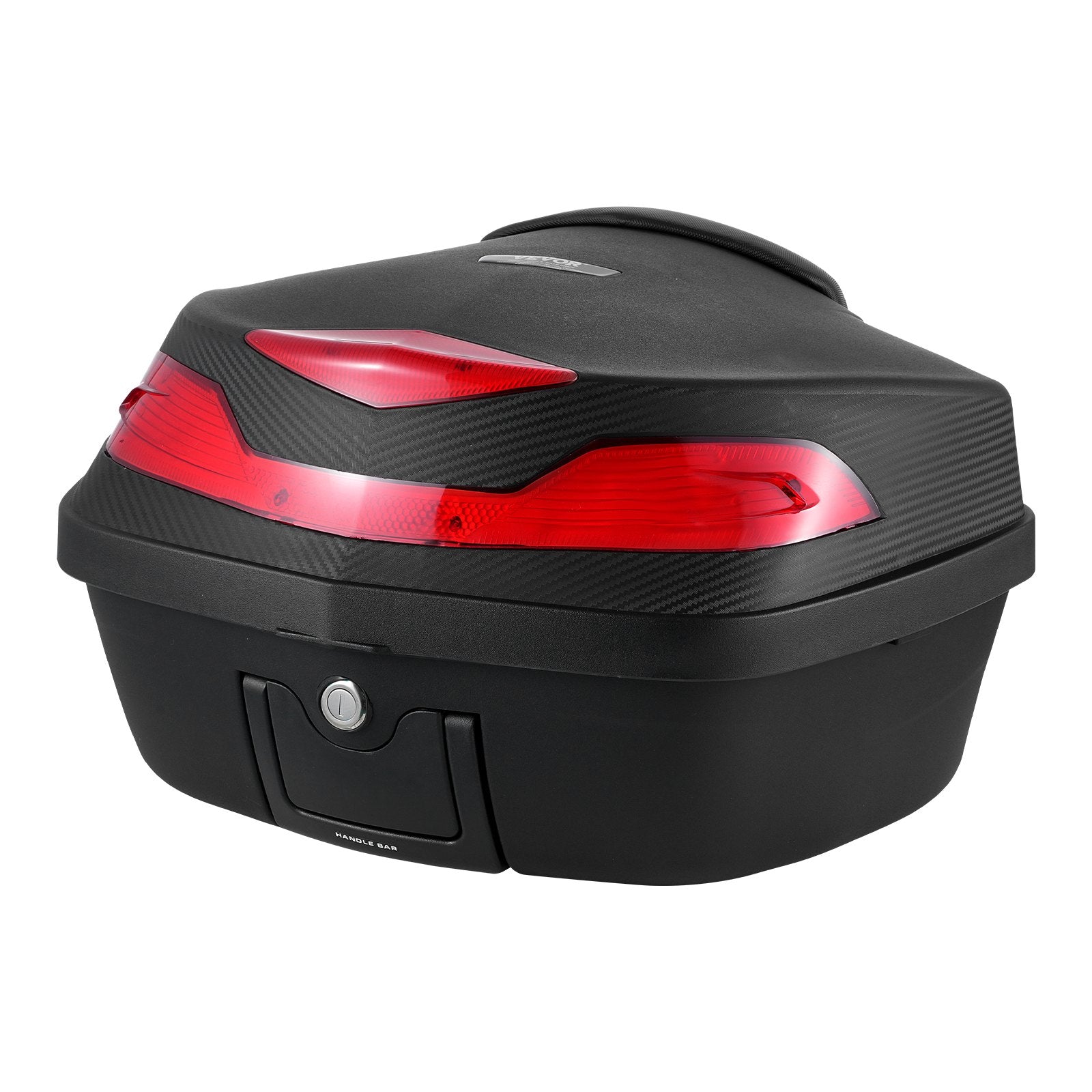 VEVOR 48L Motorcycle Top Case Universal Motorbike Tail with Reflective Panel