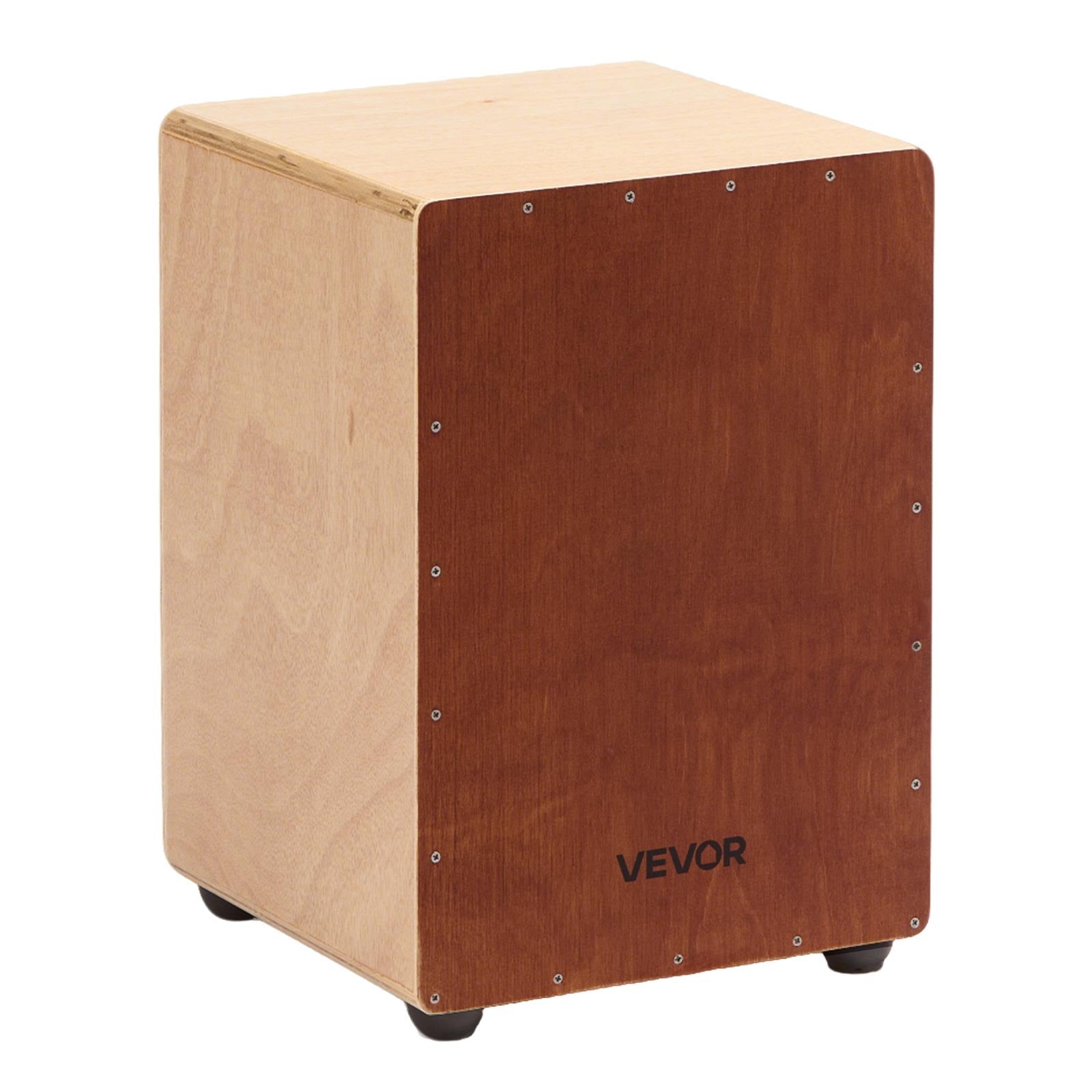 VEVOR Cajon Box Drum, with Internal Snare Wires, Lightweight Wooden Percussion Box, Portable Birch Wood Drum Musical Instrument with Silicone Feet, for Beginners and Professionals, 305 x 305 x 430 mm