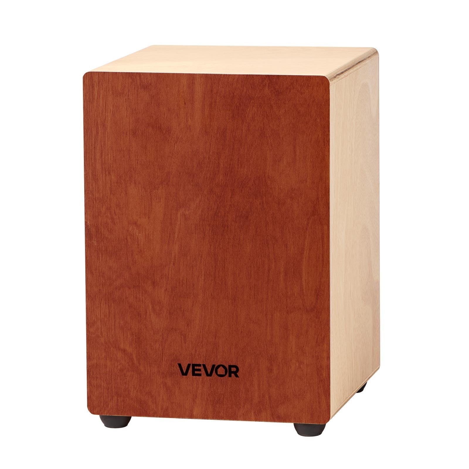 VEVOR Cajon Box Drum, with Internal Guitar Strings, Lightweight Wooden Percussion Box, Portable Birch Wood Drum Musical Instrument with Silicone Feet, for Beginner & Professional, 305 x 305 x 430 mm
